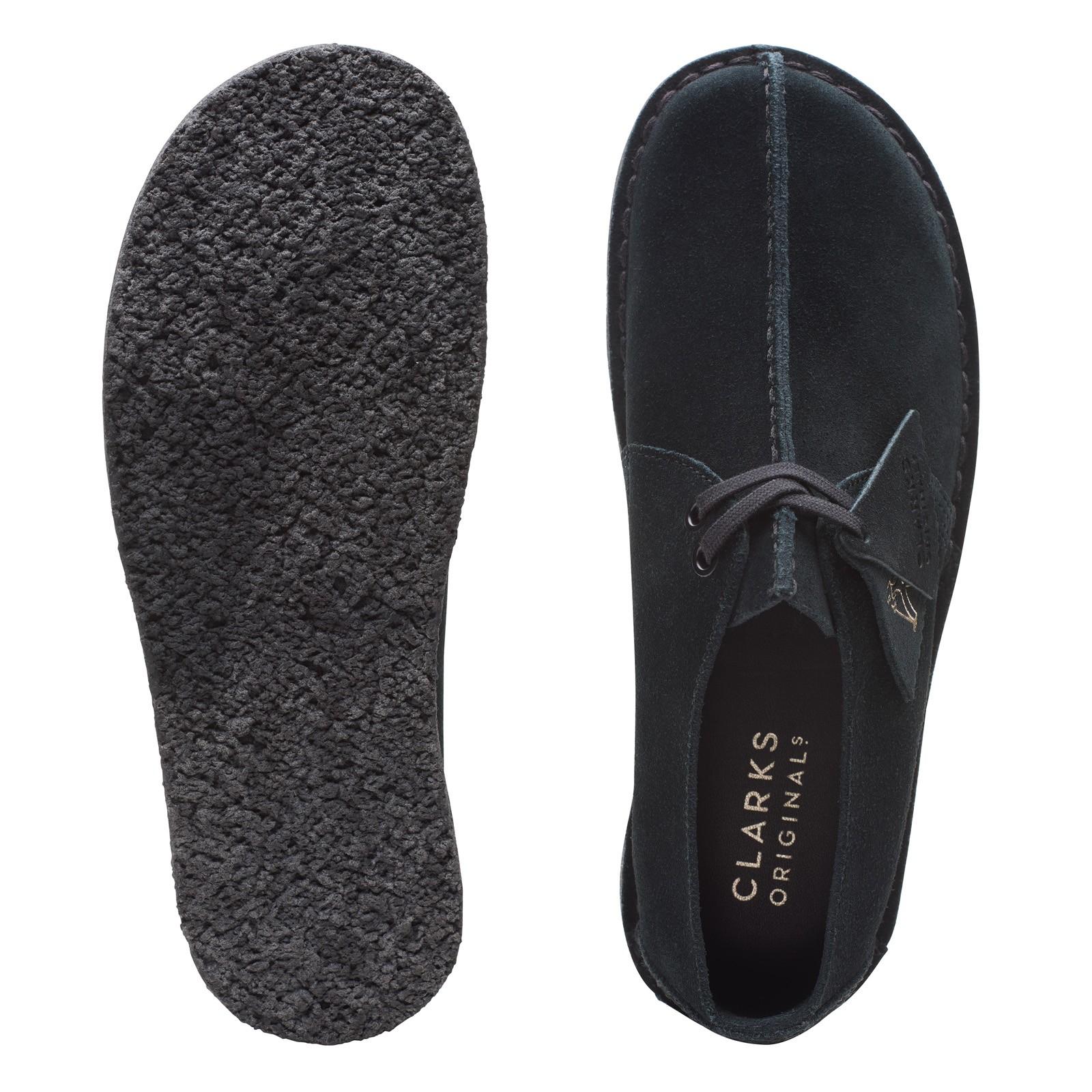 Clarks Desert Trek 26165566 Womens Black Oxfords & Lace Ups Casual Shoes