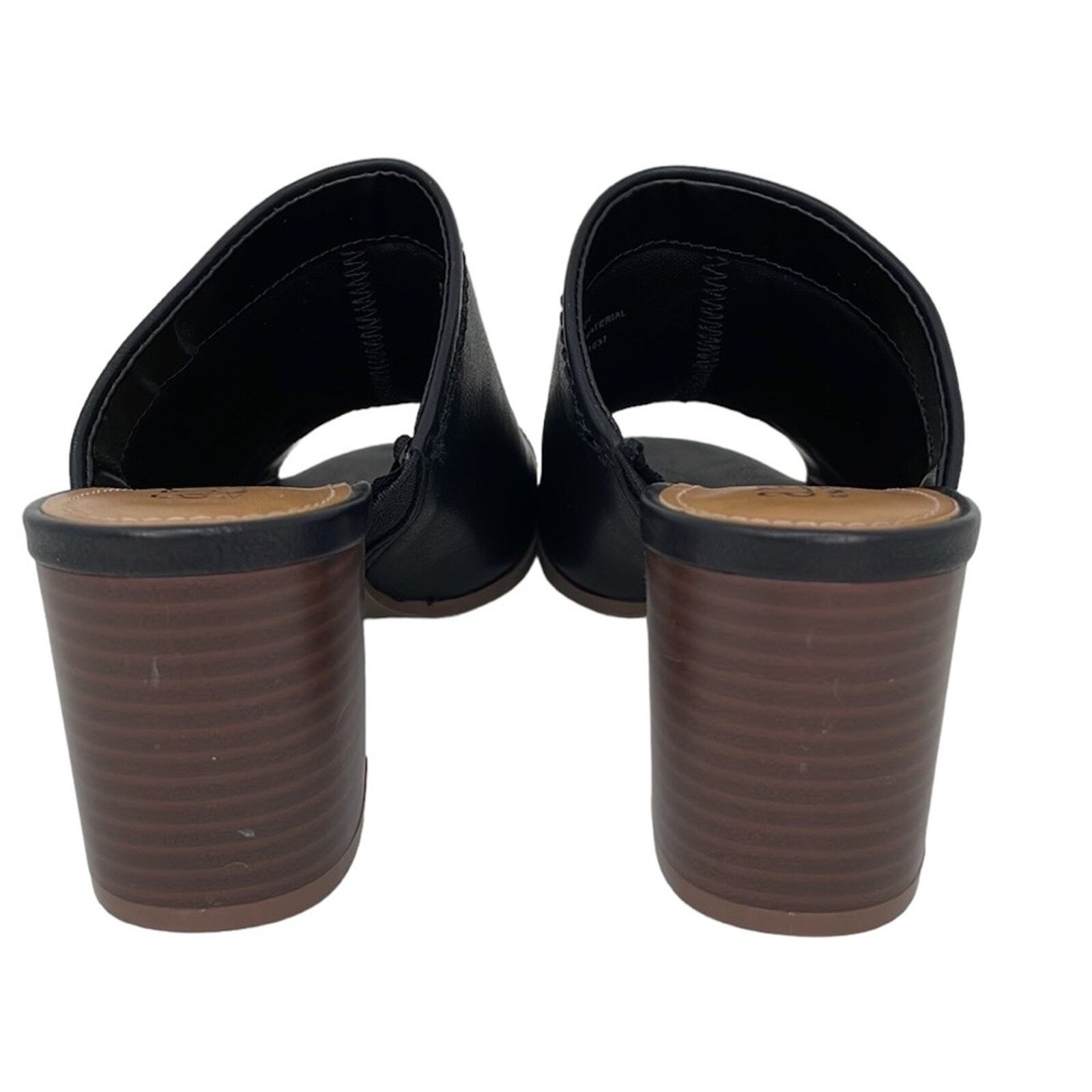 a.n.a Sandals Shoes Heels NWT Open Toe Black Size 6.5 6 1/2