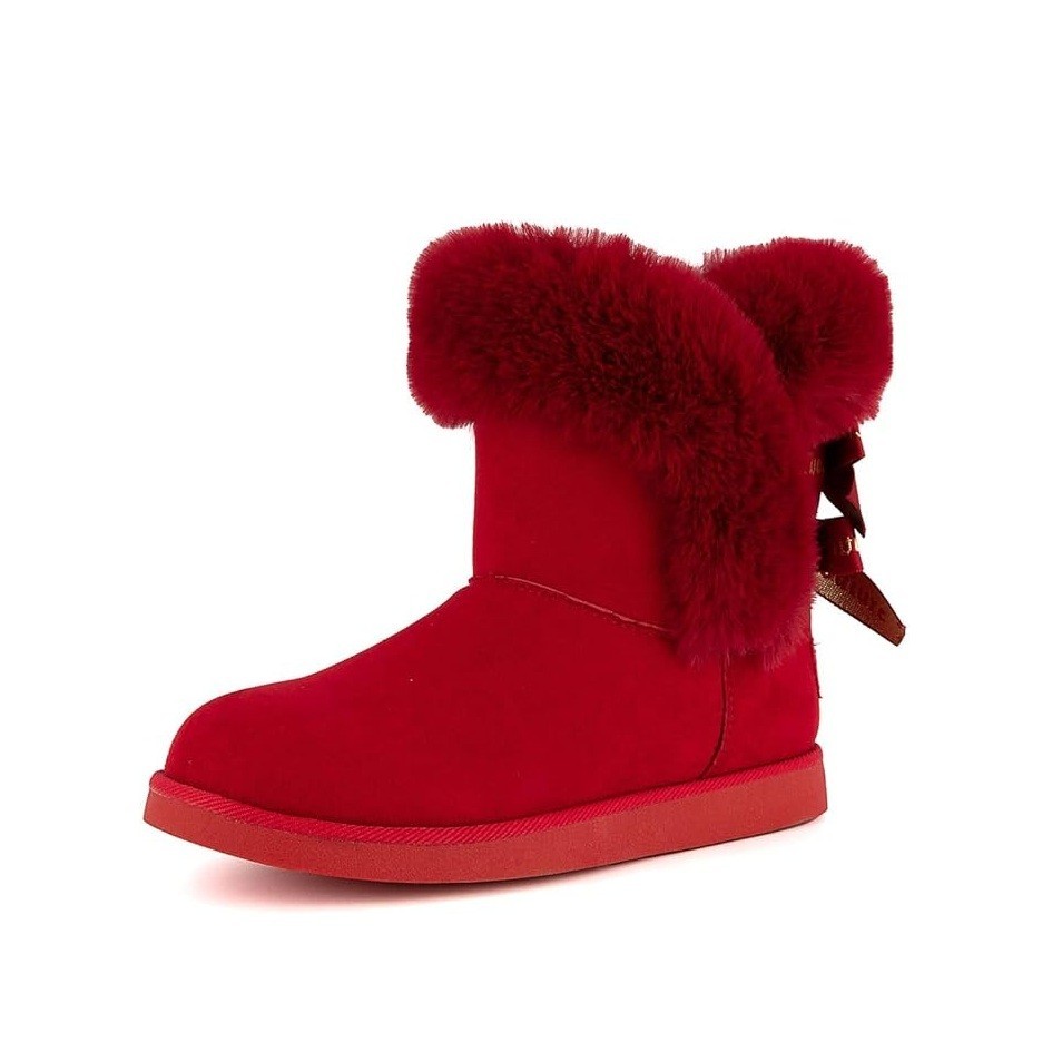 Juicy Couture Women 7 M Red King Faux Fur Lined Slip On Winter Boots DISPLAY LQ3