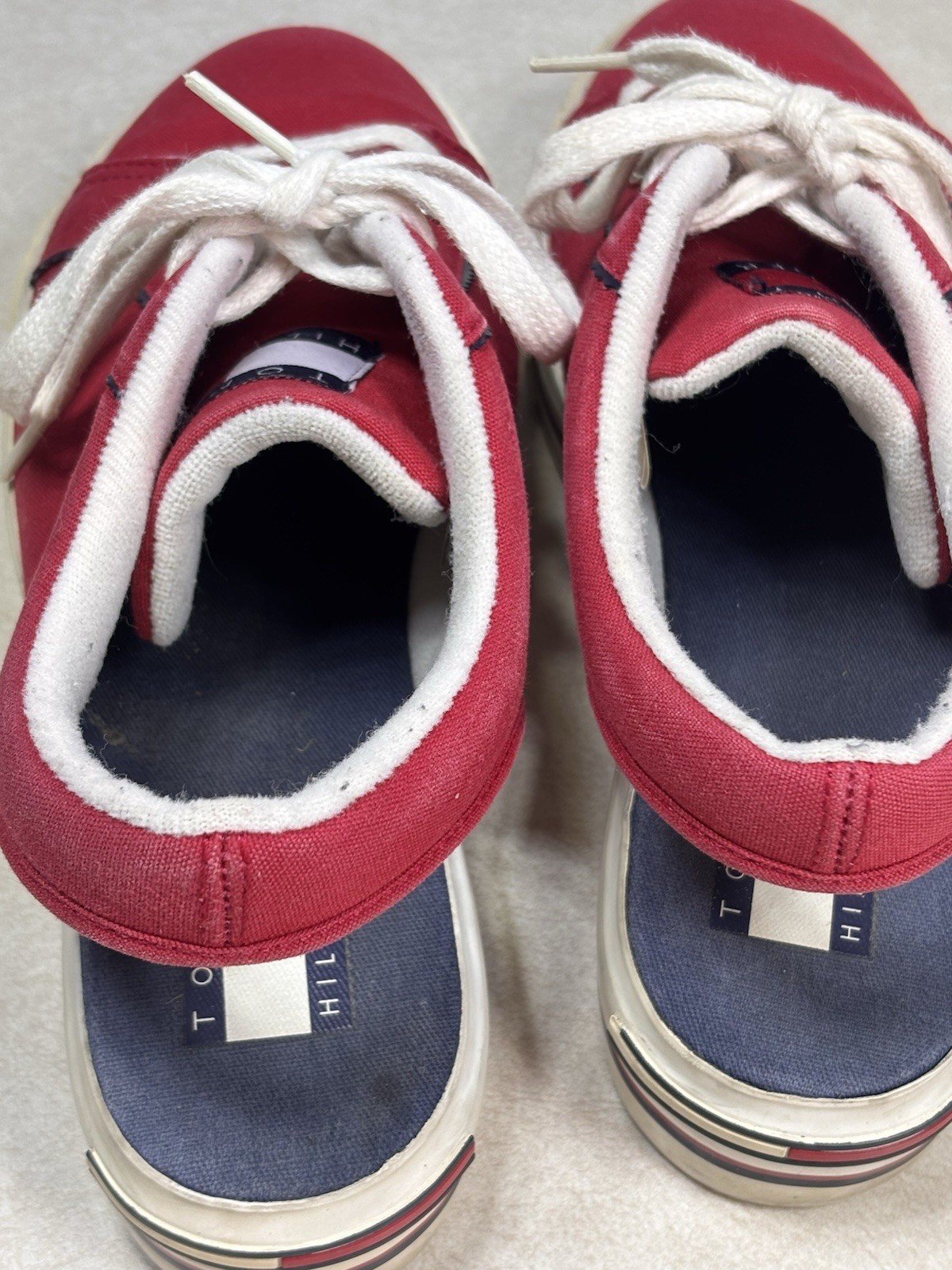 Tommy Hilfiger Platform Canvas Slingback Sneakers Classic Y2K Shoes Women’s 8.5