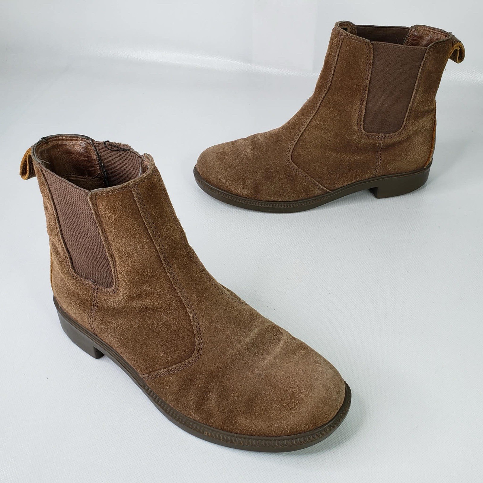 Kodiak Womens Chelsea Boots Size 8.5!Tan Leather Pull On Booties Unlined