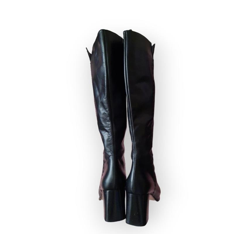women donna carolina boots black leather 40