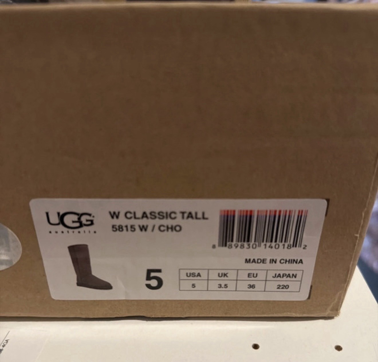 UGG Classic Tall Brown Suede Shearling Lined Pull On Knee High Boot US 5 EU 36