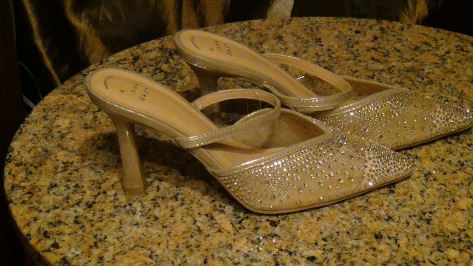 Women’s Sonia 3.25″ Stilito Heels Jeweled A New Day Size 7 Beige