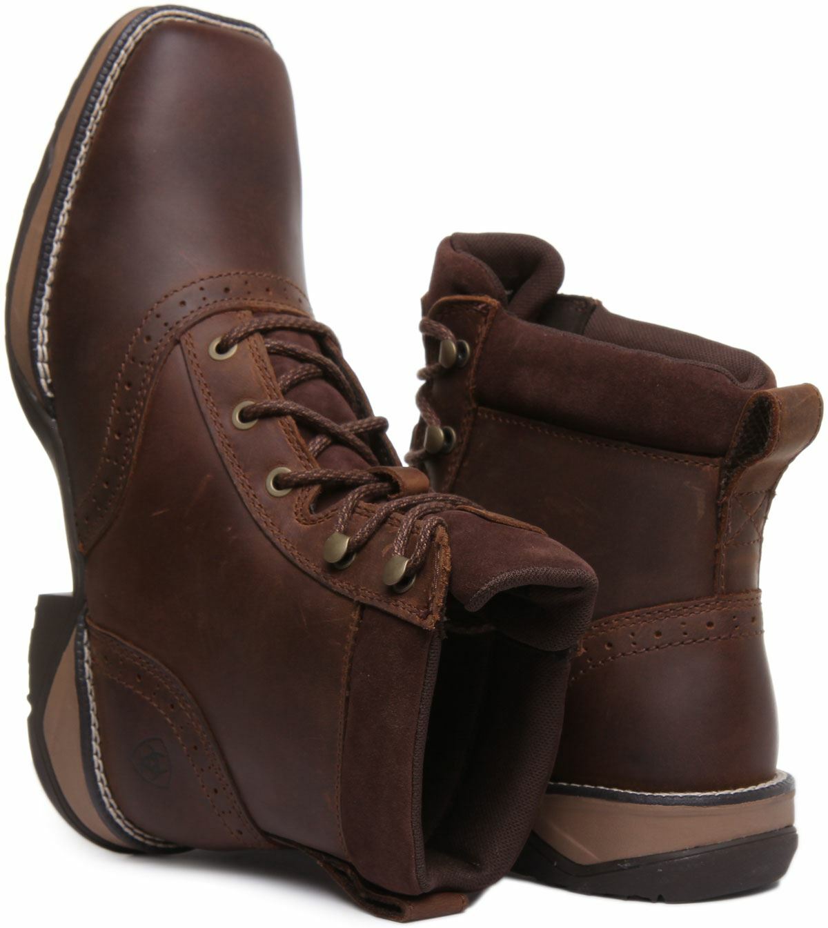 Ariat Anthem Lacer In Dark Brown Square Toe Lace Up Ankle Boots Size US 4 – 8