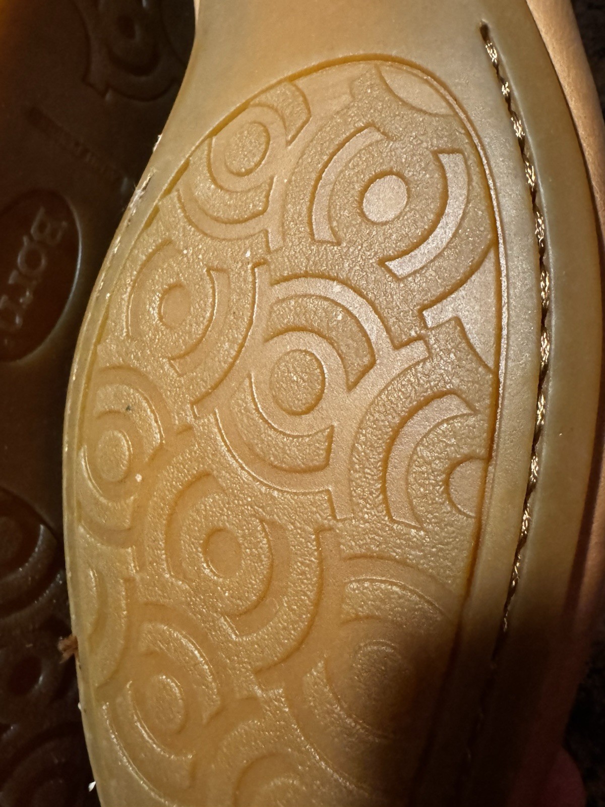 BORN BRIN Ballet Ballerina Flats Bow Grosgrain 11 Slip On Natural Almond Flats