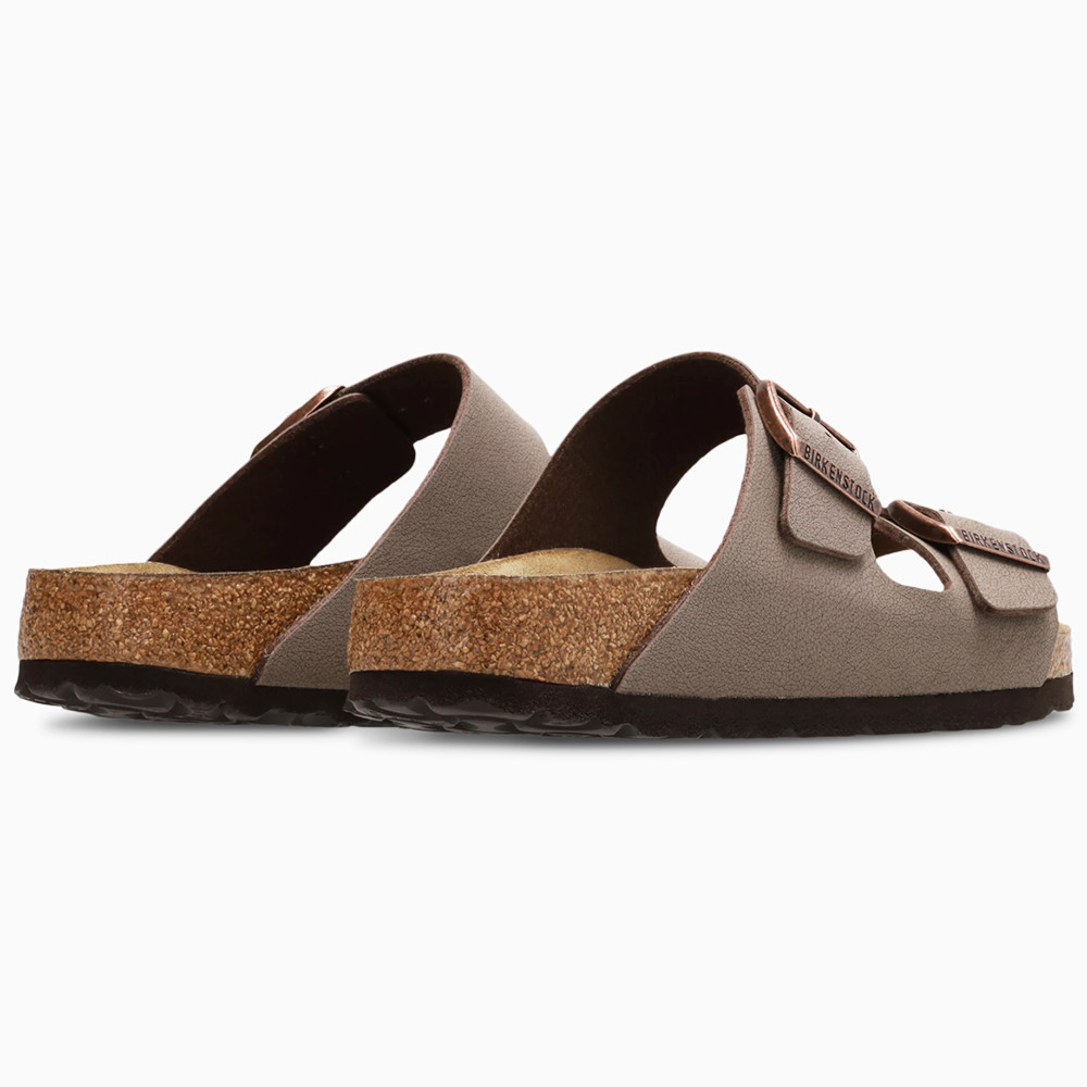 Birkenstock Arizona Birkibuc® Cork Footbed Mocha Two Strap Sandal Unisex Shoes