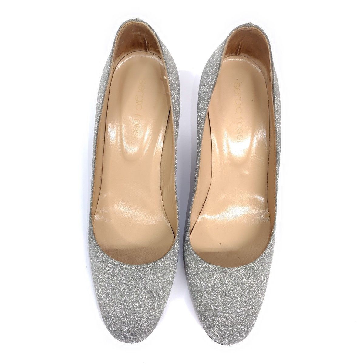 Sergio Rossi Pumps Shiny Glitter Silver Women’s Size EU36/US6