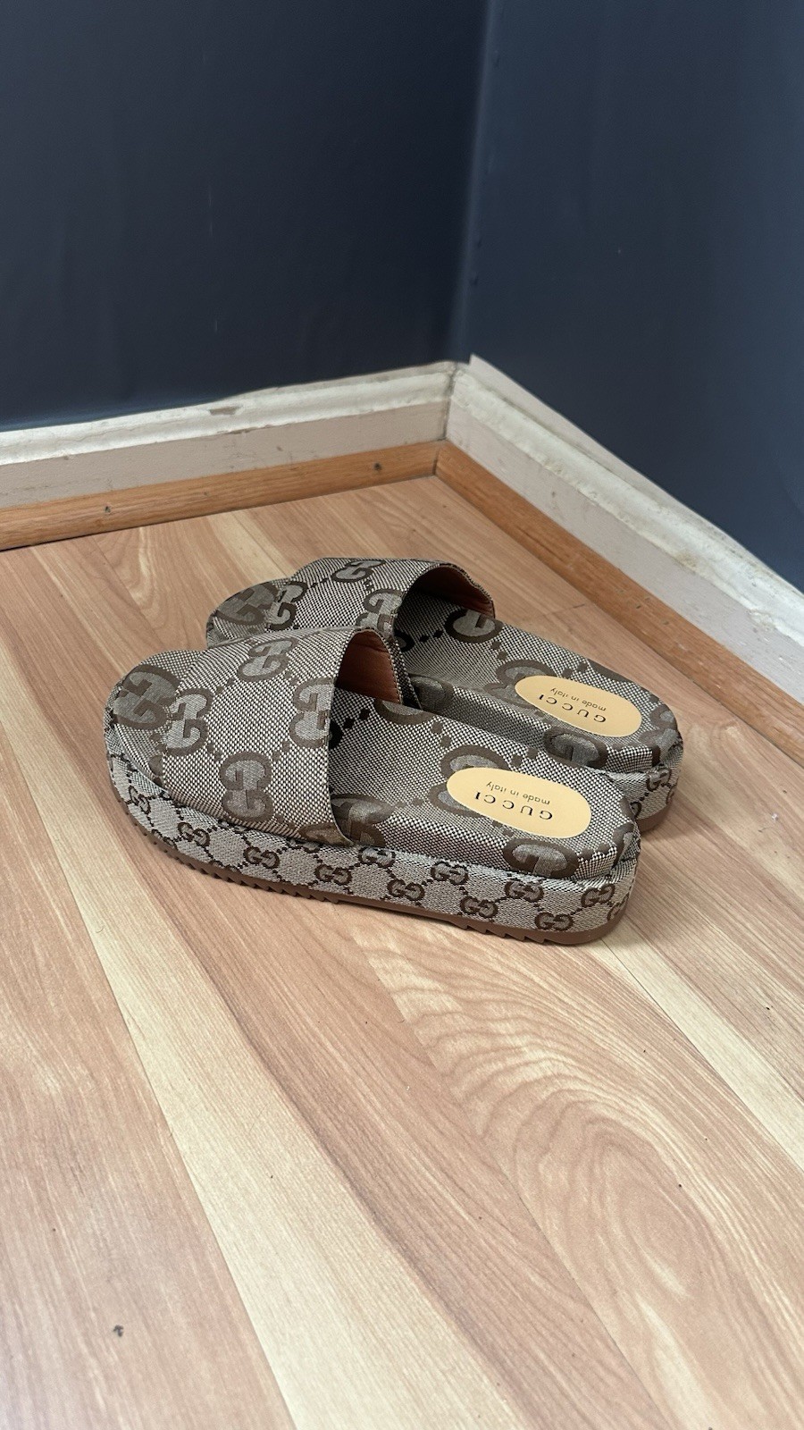 Women Platform Gucci Slides