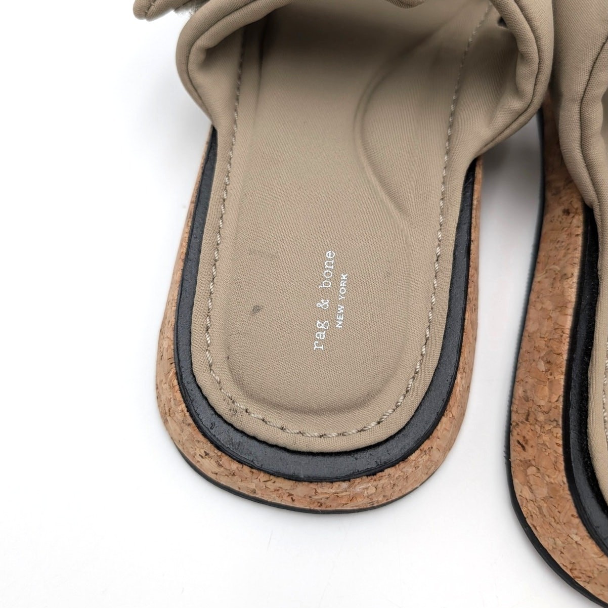Rag & Bone Parque Slide Sandals Women’s Open Toe Light Sand Size US6.5 EU36
