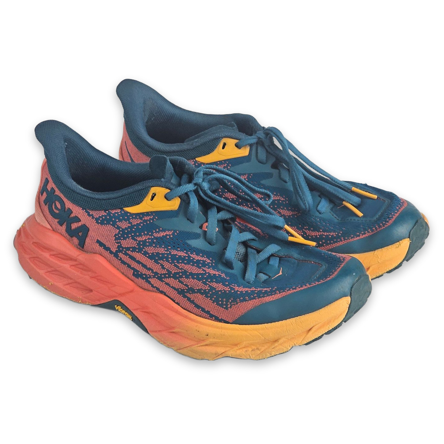 Hoka Speedgoat 5 Women’s Trail Running Shoes Size 8.5B Blue Orange