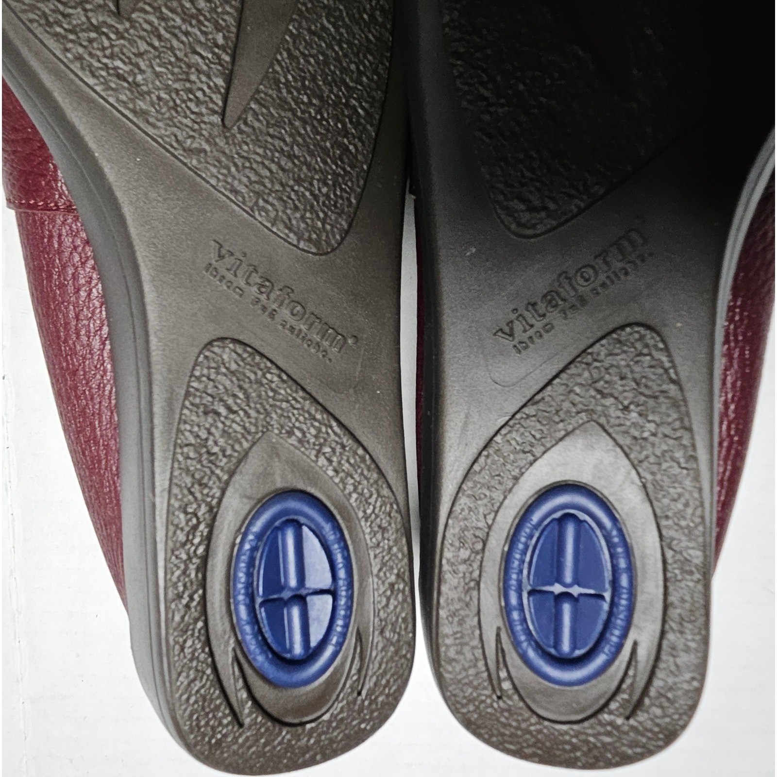 Vitaform Plum Red Leather Loafer Flats Bow Comfort Shoes Womens EU 42/US 12