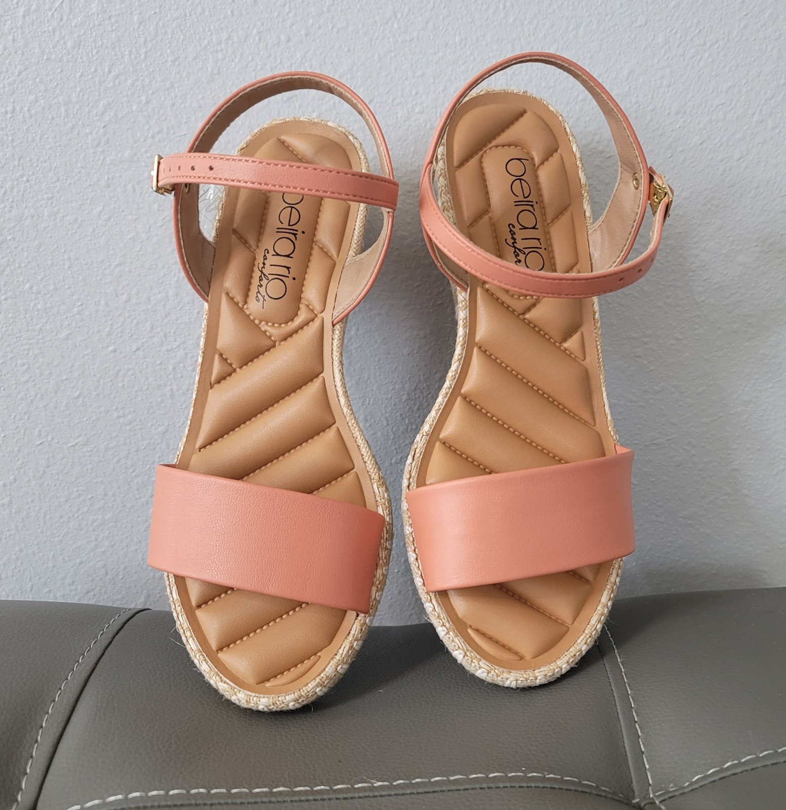 Beira Rio Conforto wedge in Coral