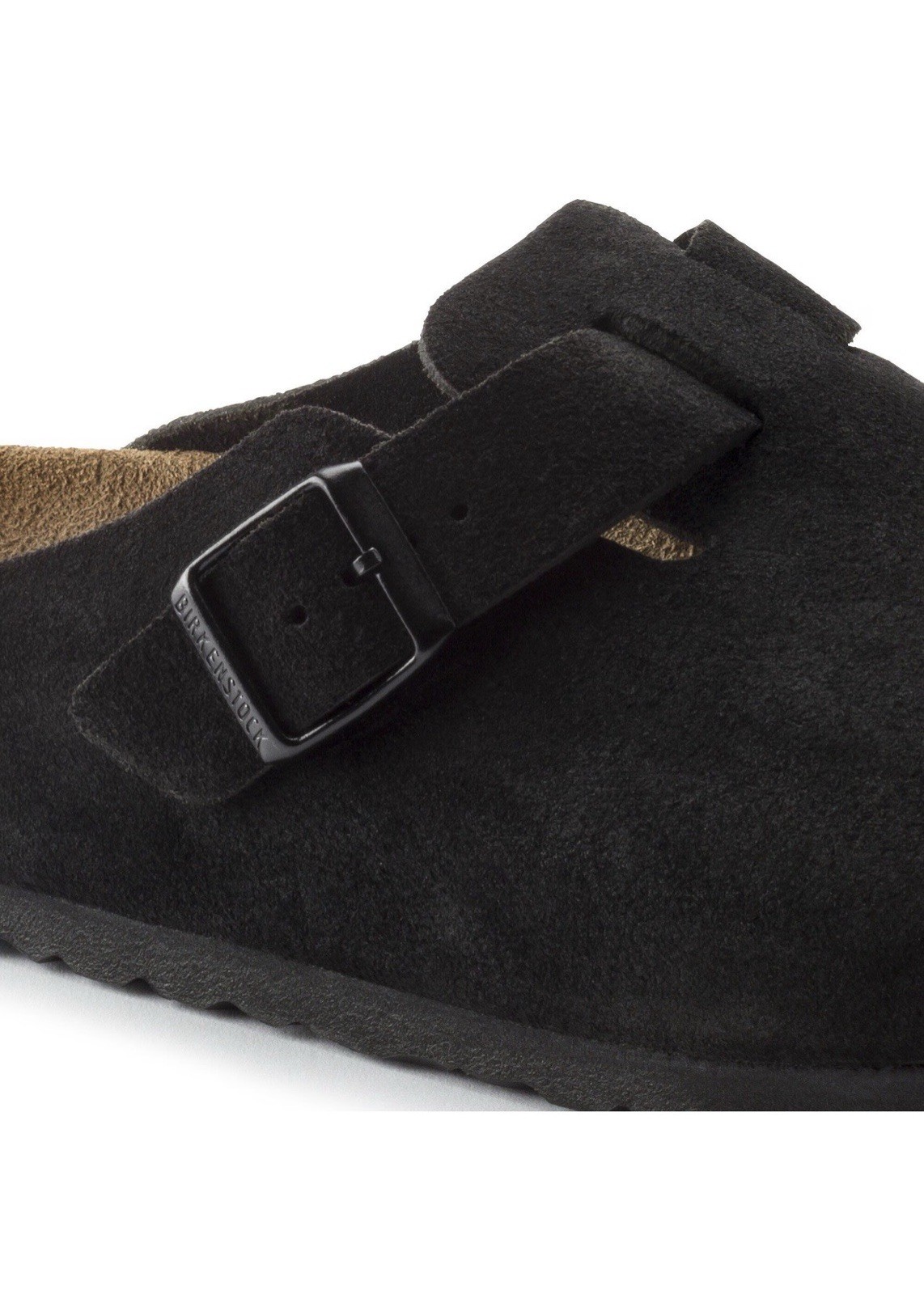 NIB Birkenstock Boston Unisex Soft Footbed Suede Leather Black Women’s Size 40 N