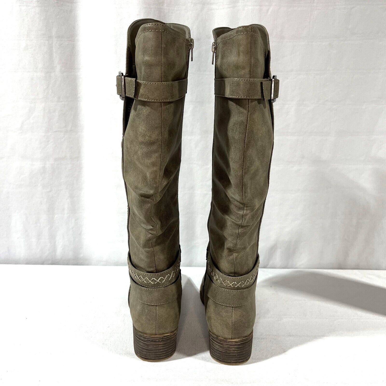 Women’s Rampage Knee High Tall Riding Boot, Size 9M, Brownish Gray