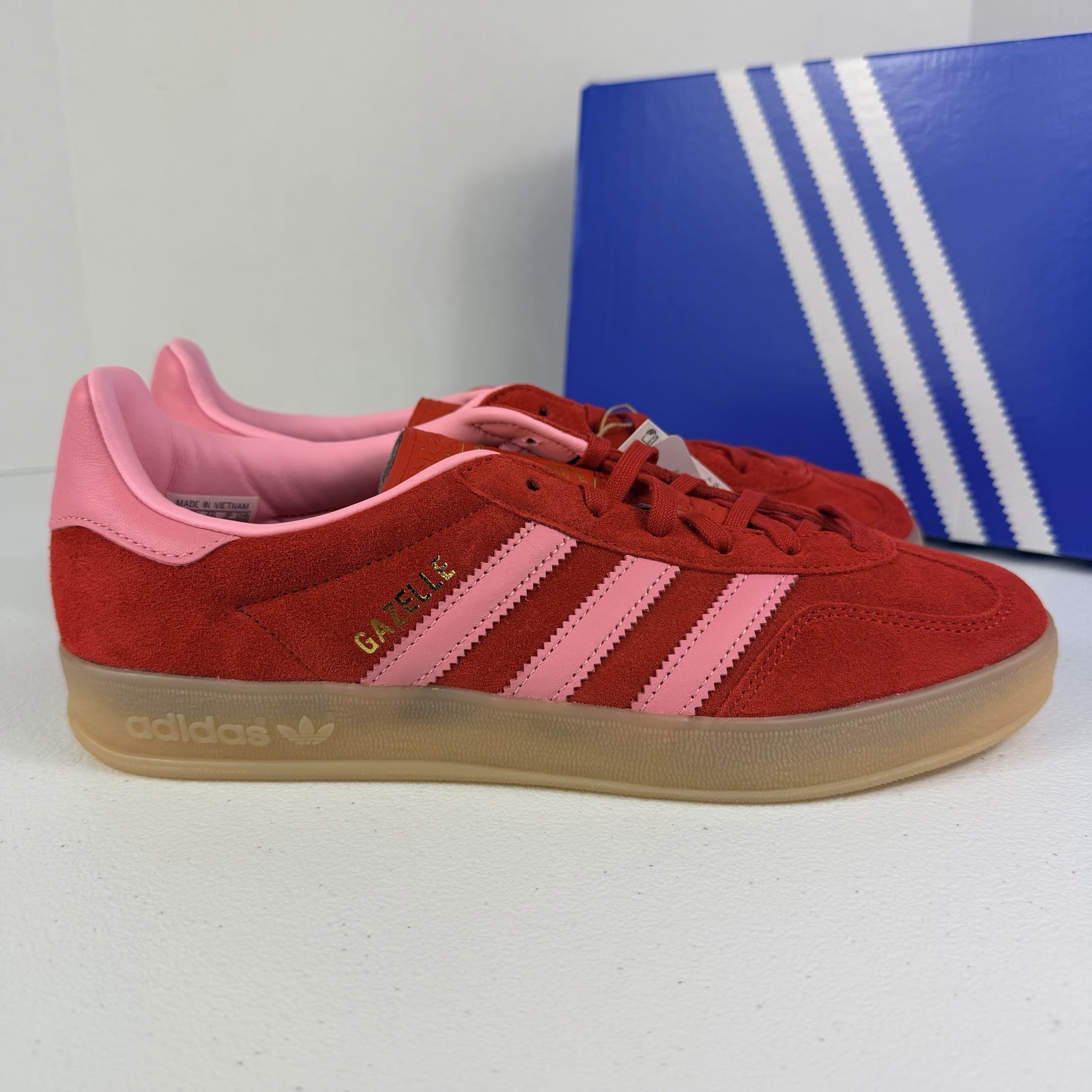 Adidas Gazelle Indoor Red Better Scarlet Light Pink IH6797 Women’s 6-12