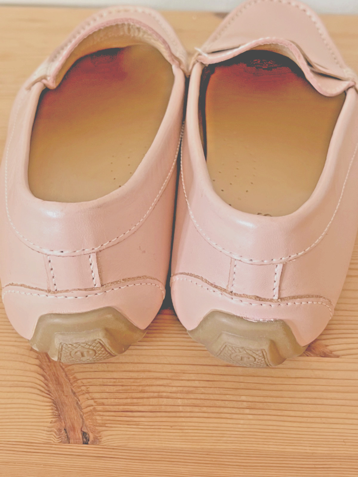 Talbots Leather Blush Pink Driver Loafers 8.5M – Women’s