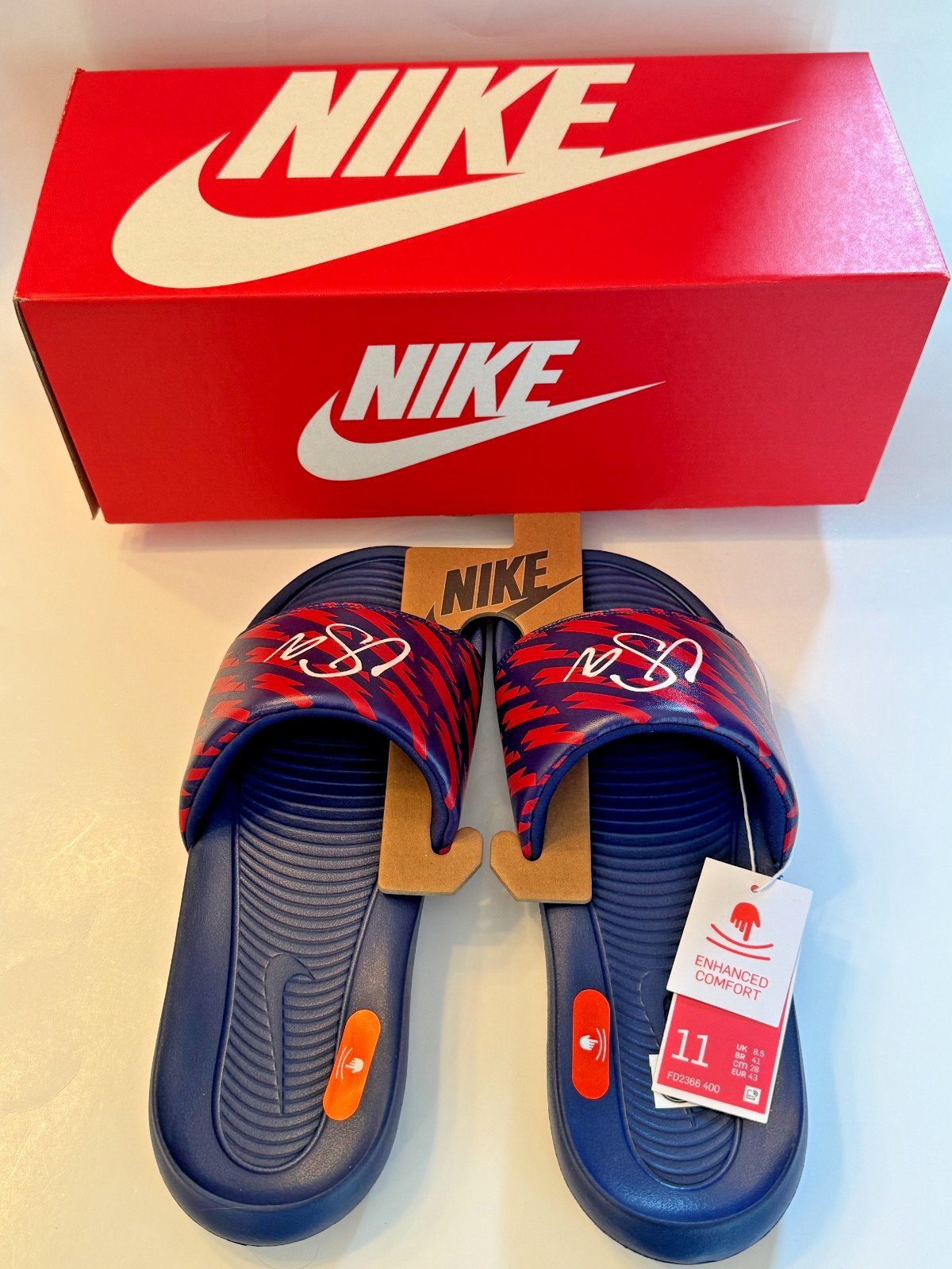 NEW Nike Victori One Slides Team USA Navy Women’s Size 11 FD2366-400