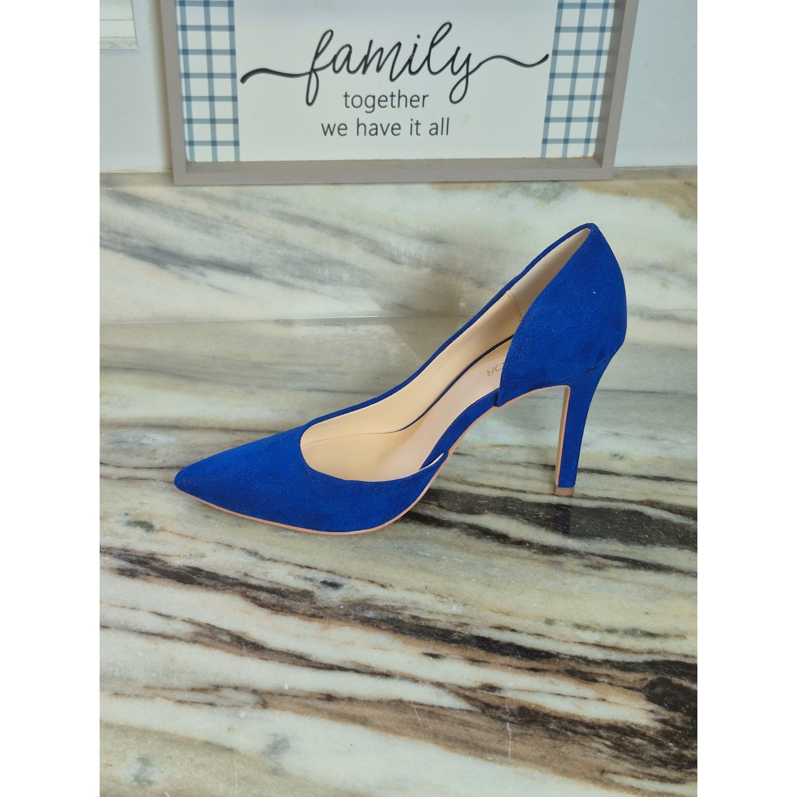 Jenn Ardor Royal Blue d’Orsay Pumps Pointed Toe Stiletto Heels 7.5 Wedding Guest