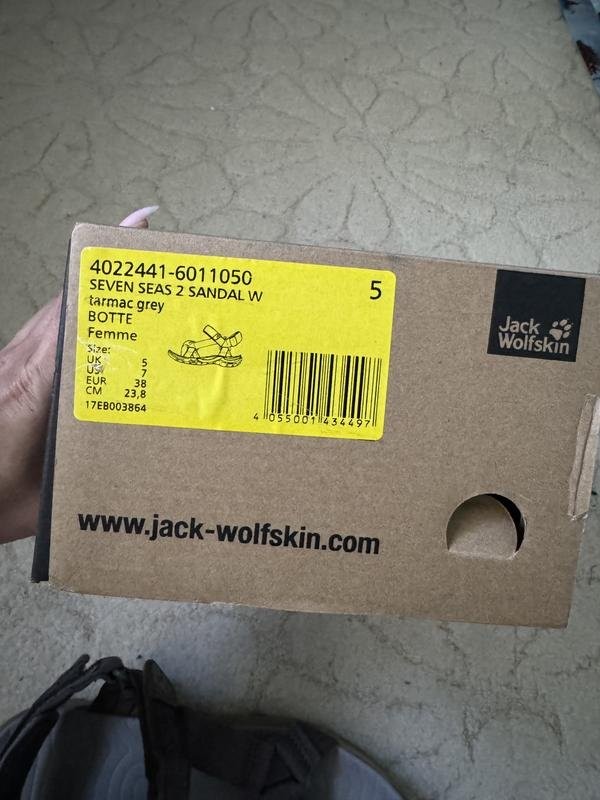 Women Jack Wolfskin Sandals Grey 37 #9DZ6