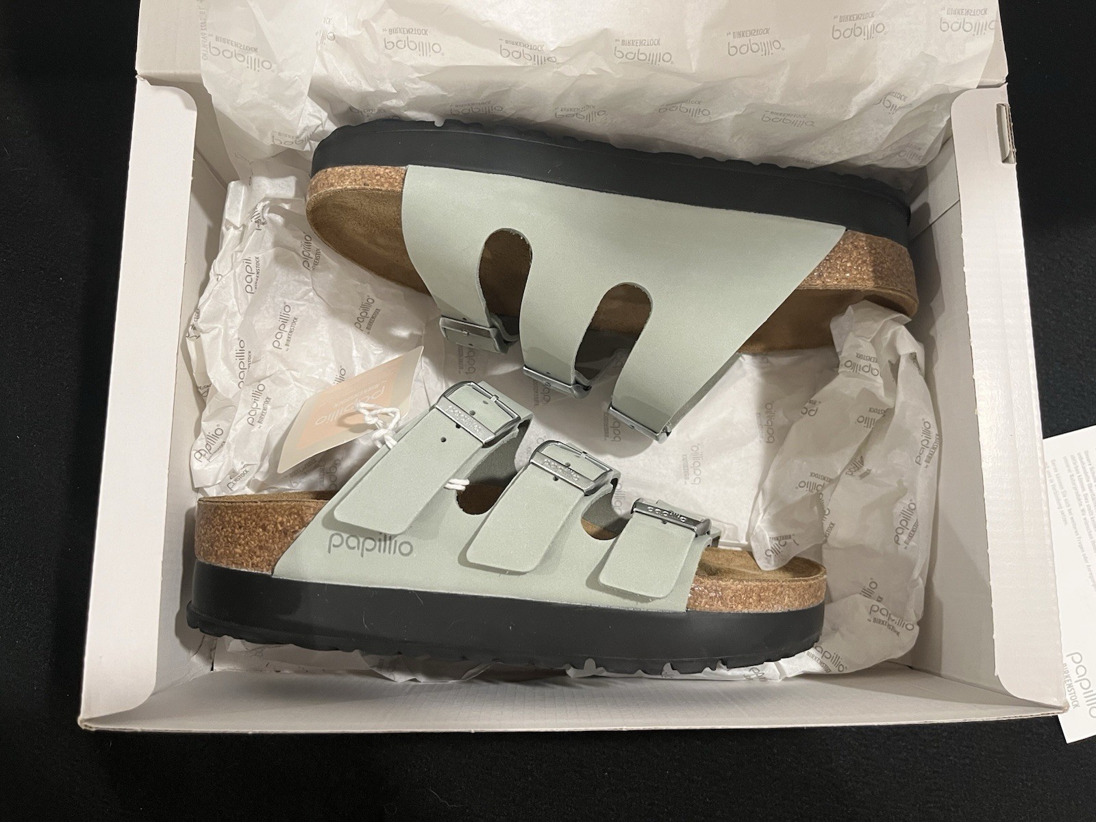 Birkenstock Papillio Florida Flex Platform Sandals Sage EUR 37, US 6.5