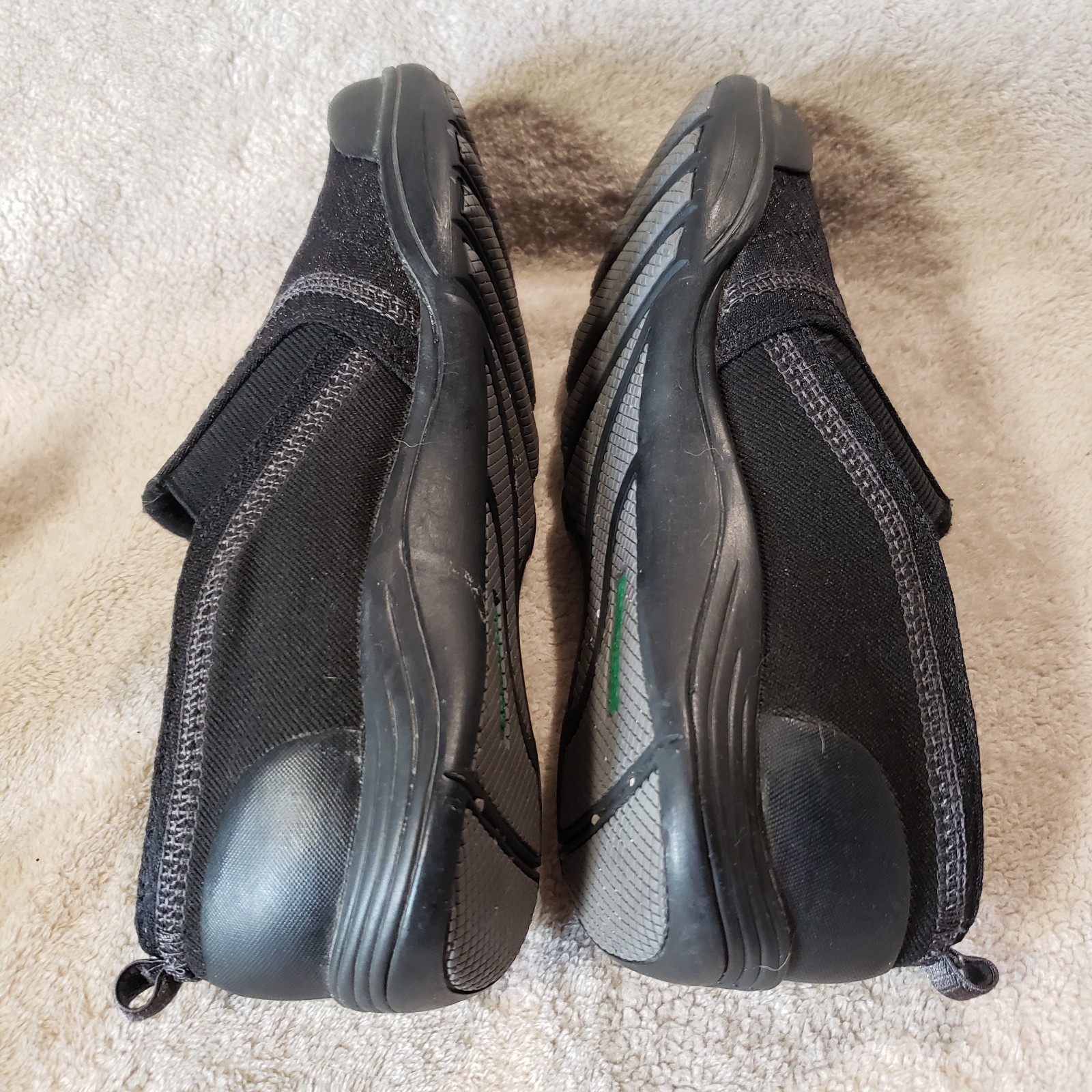 Grasshoppers Ortholite Slip‑On Zip Up Shoes Black Womens 6.5 M