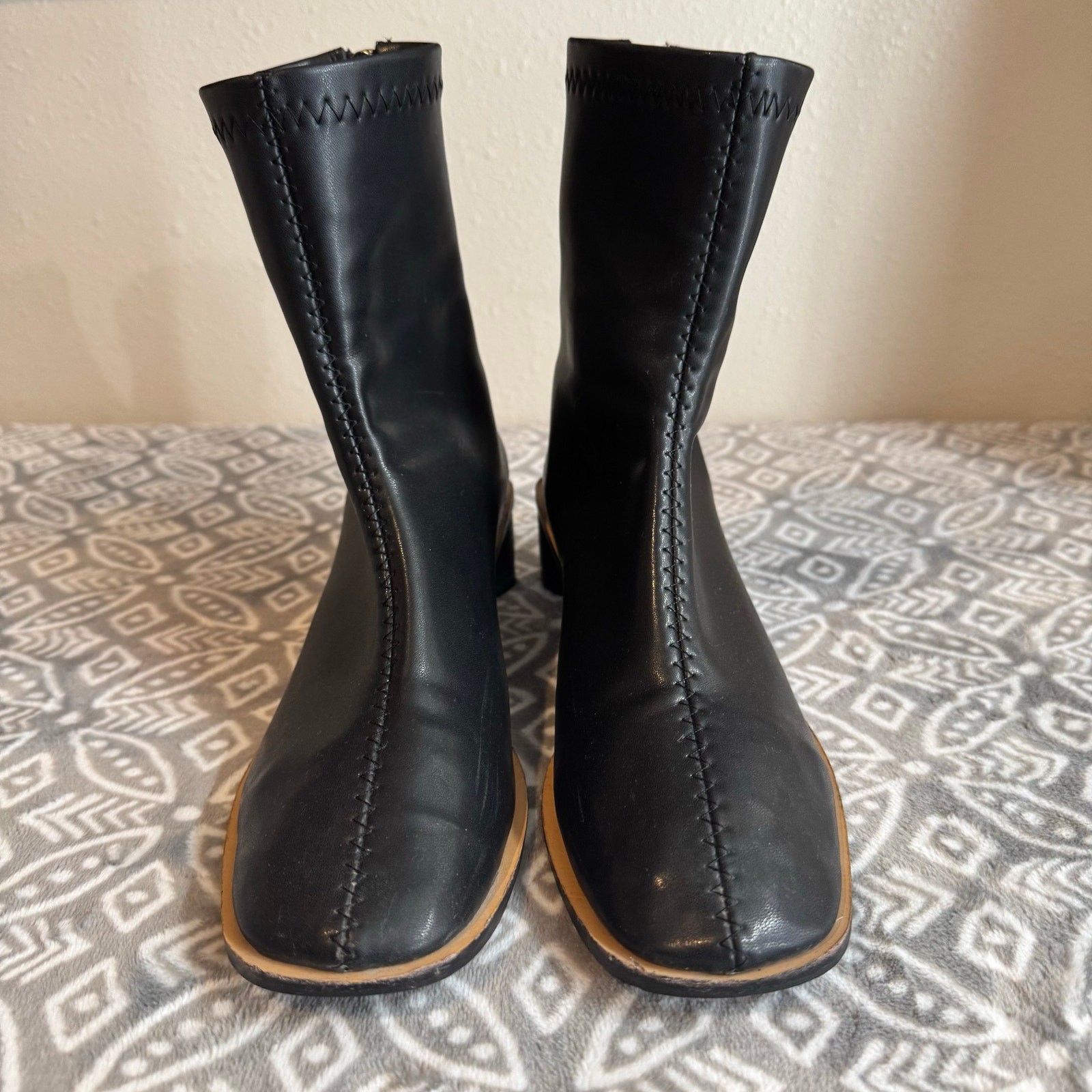 Damda Buttery Soft Neoprene? Ankle Boot 230 Black D0012 Artsy Minimalist Japan?