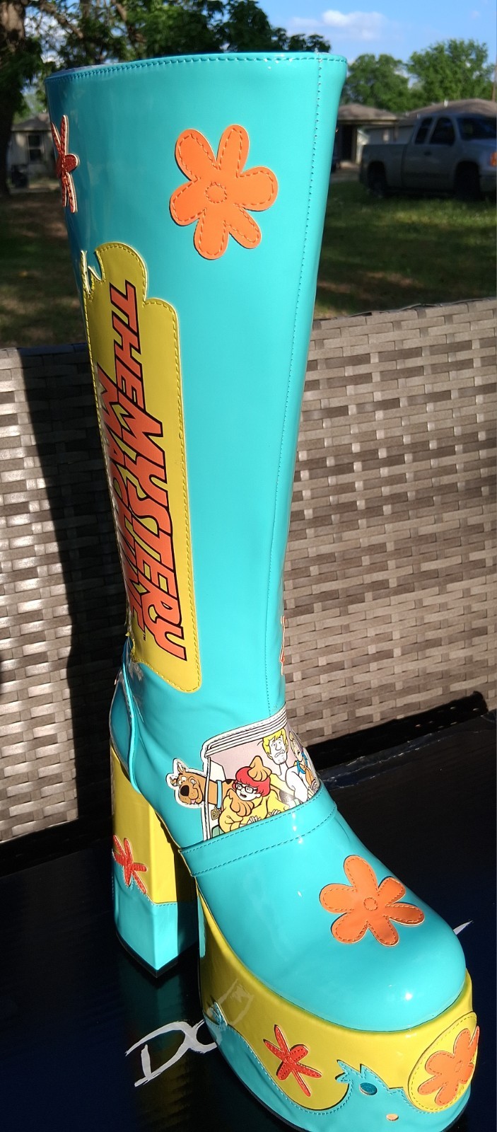 Dolls Kill® x SCOOBY-DOO™ «Mystery Machine» Platform GoGo Boots
