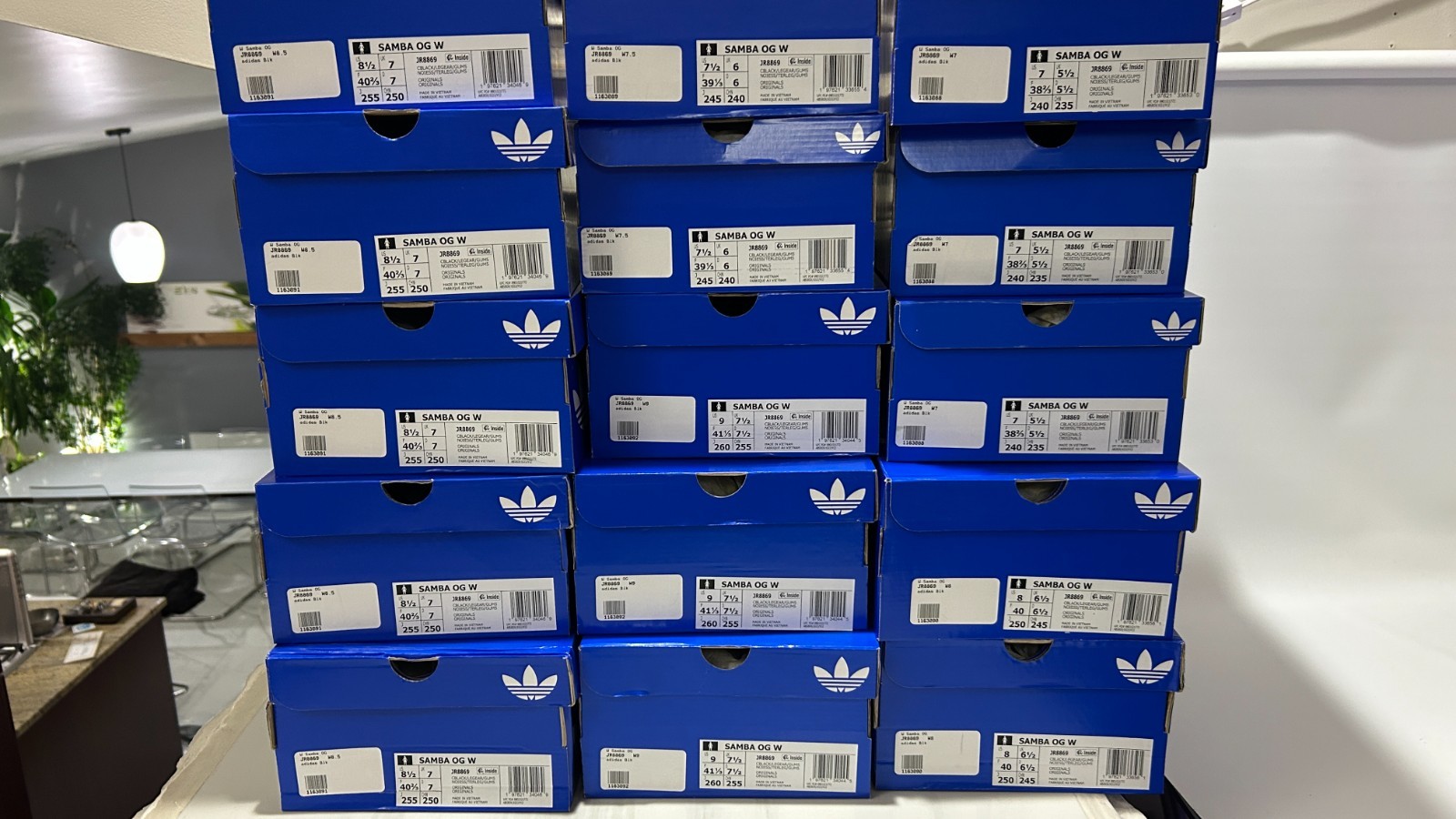 [IMPORT-FREE] adidas Samba OG Studded Stripes Wmns Sz 7-7.5-8-8.5-9 Black JR8869