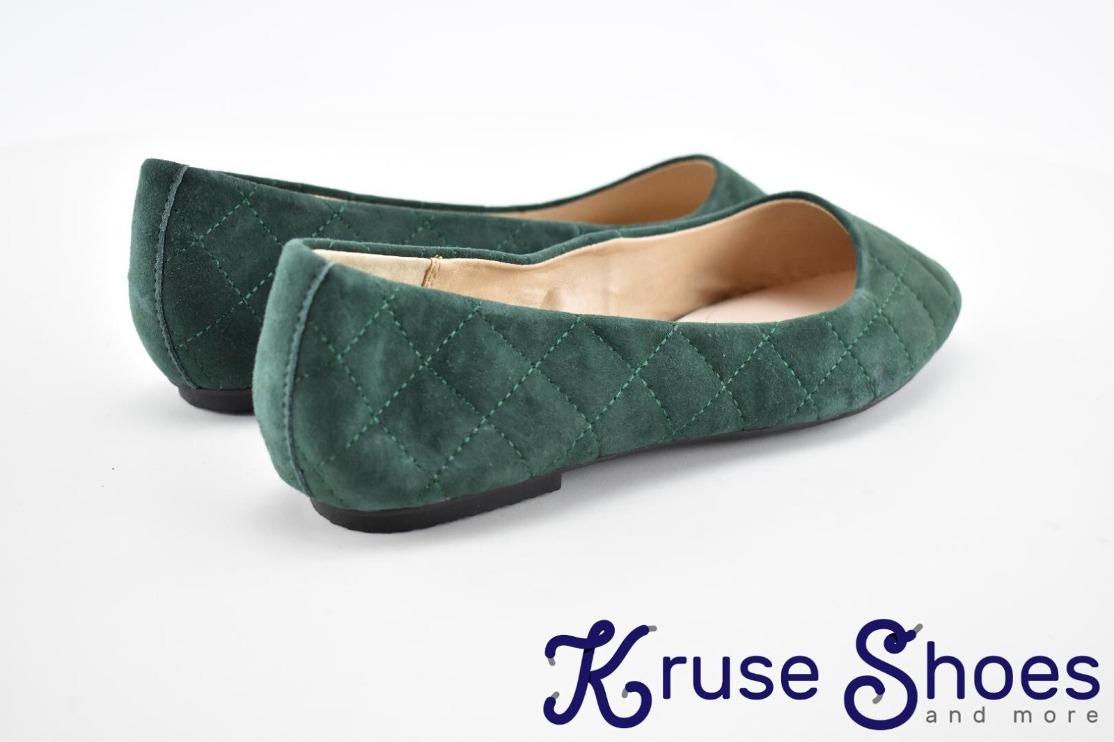 Lands End Women’s Quilted Ballet Flats «Deep Pine» Size 6.5D