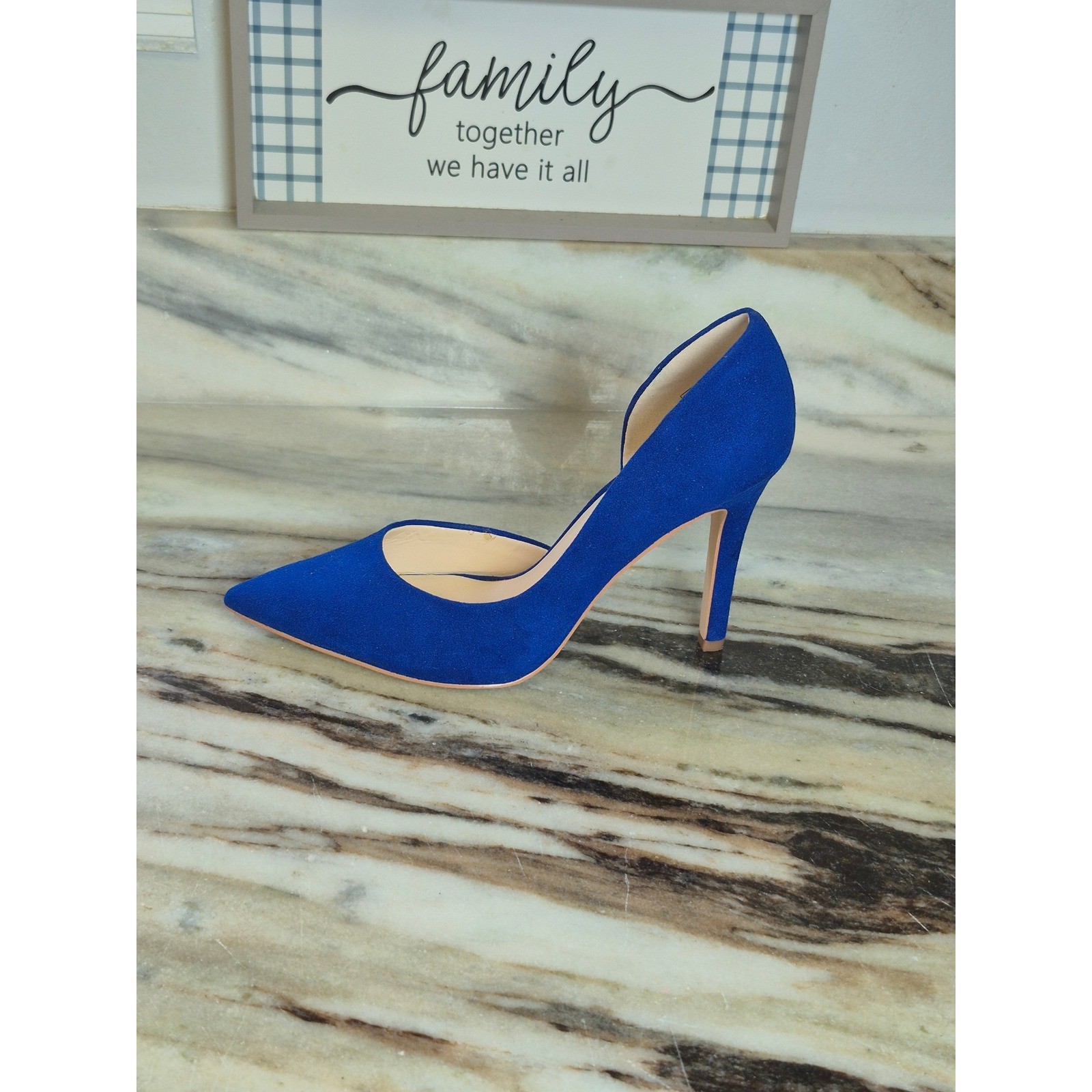Jenn Ardor Royal Blue d’Orsay Pumps Pointed Toe Stiletto Heels 7.5 Wedding Guest