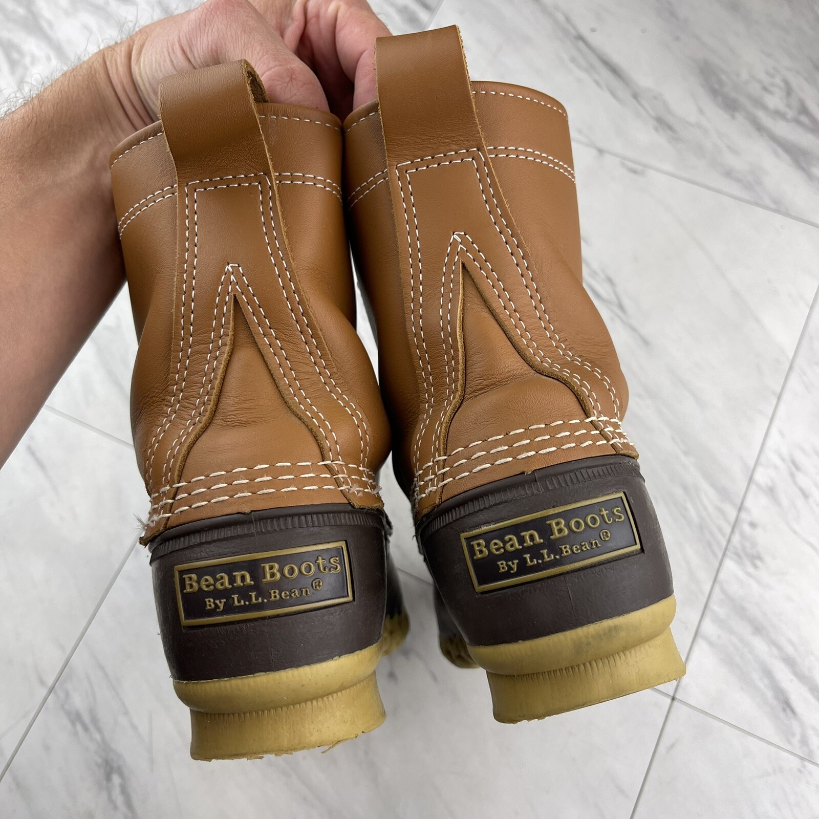 •LL Bean Duck Rubber Boots Made In Maine Women’s 6 M Brown Hunting Outdoor USA