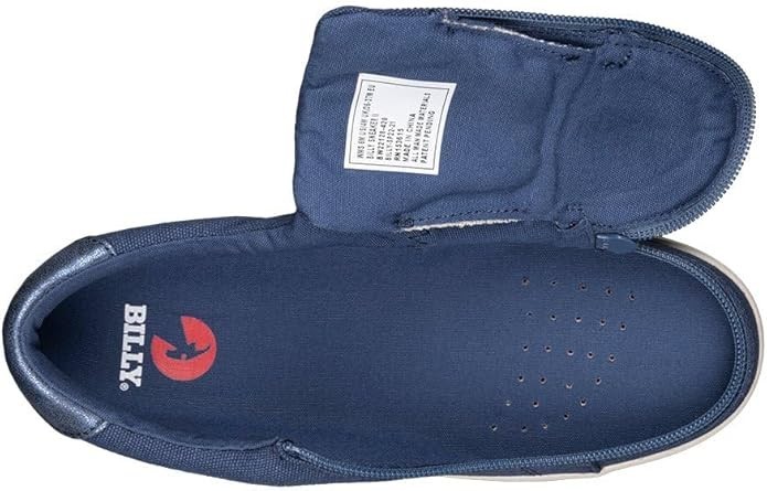 NEW Billy Footwear Women Sneaker Low Top Zip Up Blue Adaptive Size 7.5 W KF113
