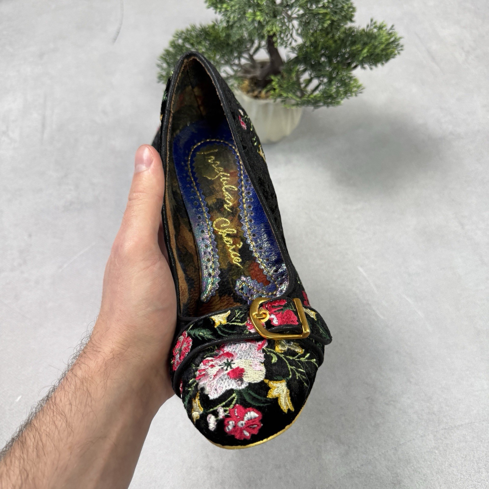 Irregular Choice Men Floral Heels Avant Garde Pumps Size 39 Us 9