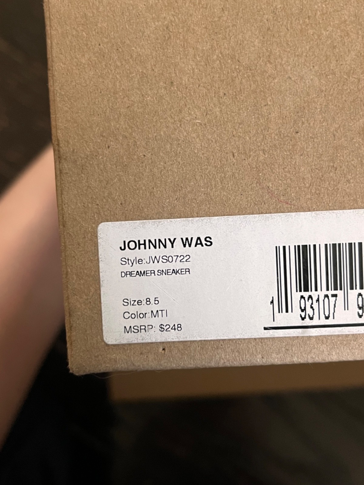 Johnny Was Dreamer Sneakers, snakeskin and butterfly print w/ box