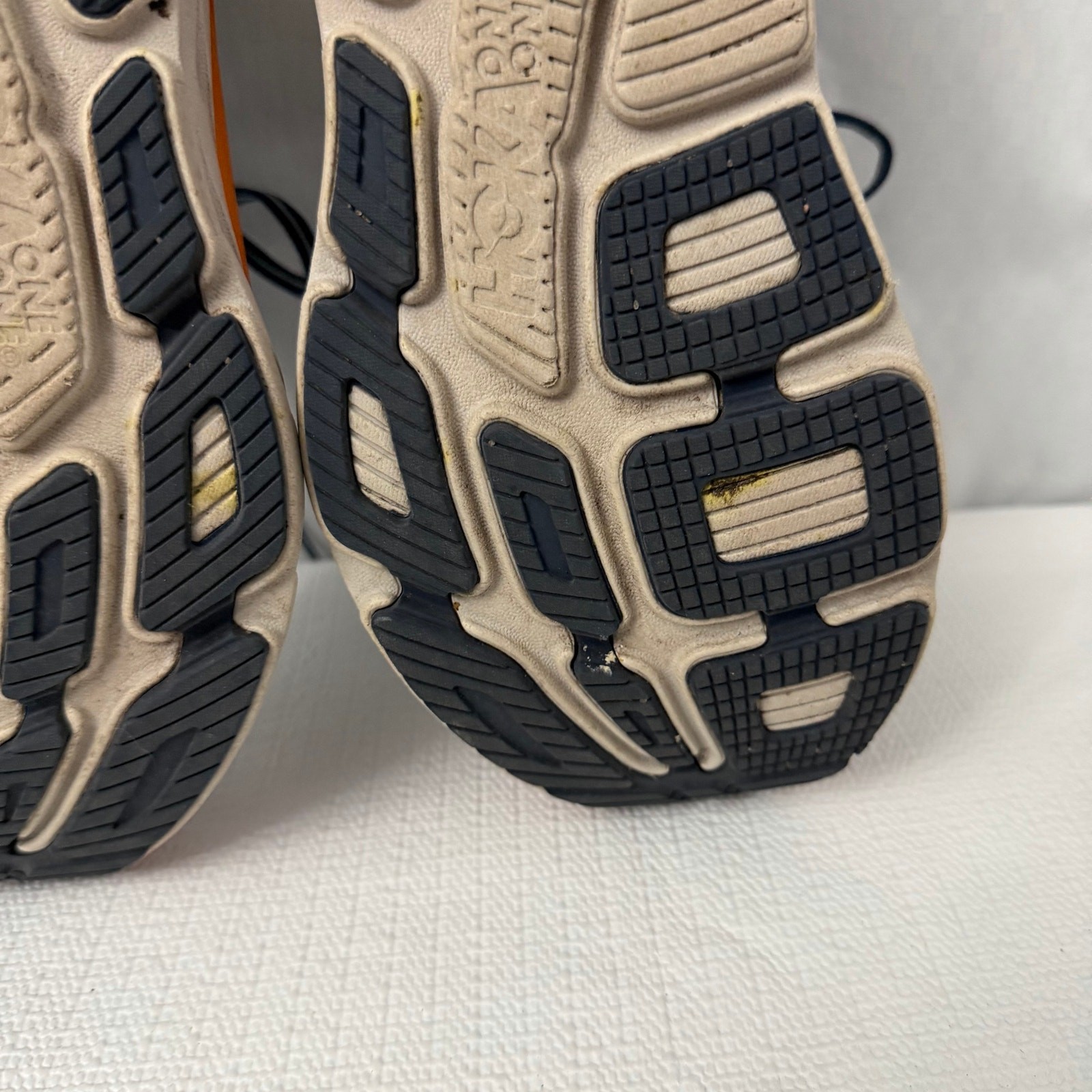 Hoka One One Bondi 7 Shoes Women’s Size 9.5 Blue Haze Black Iris Orange Running