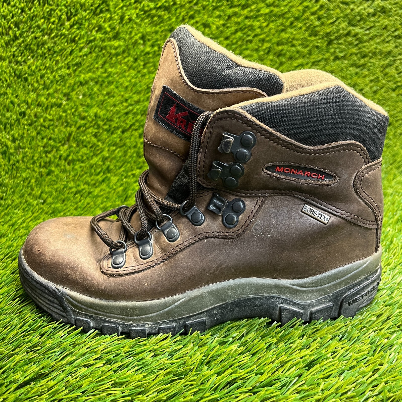 Merrell REI Monarch Gore-Tex Womens Size 7 Brown Outdoor Leather Hiking Boots