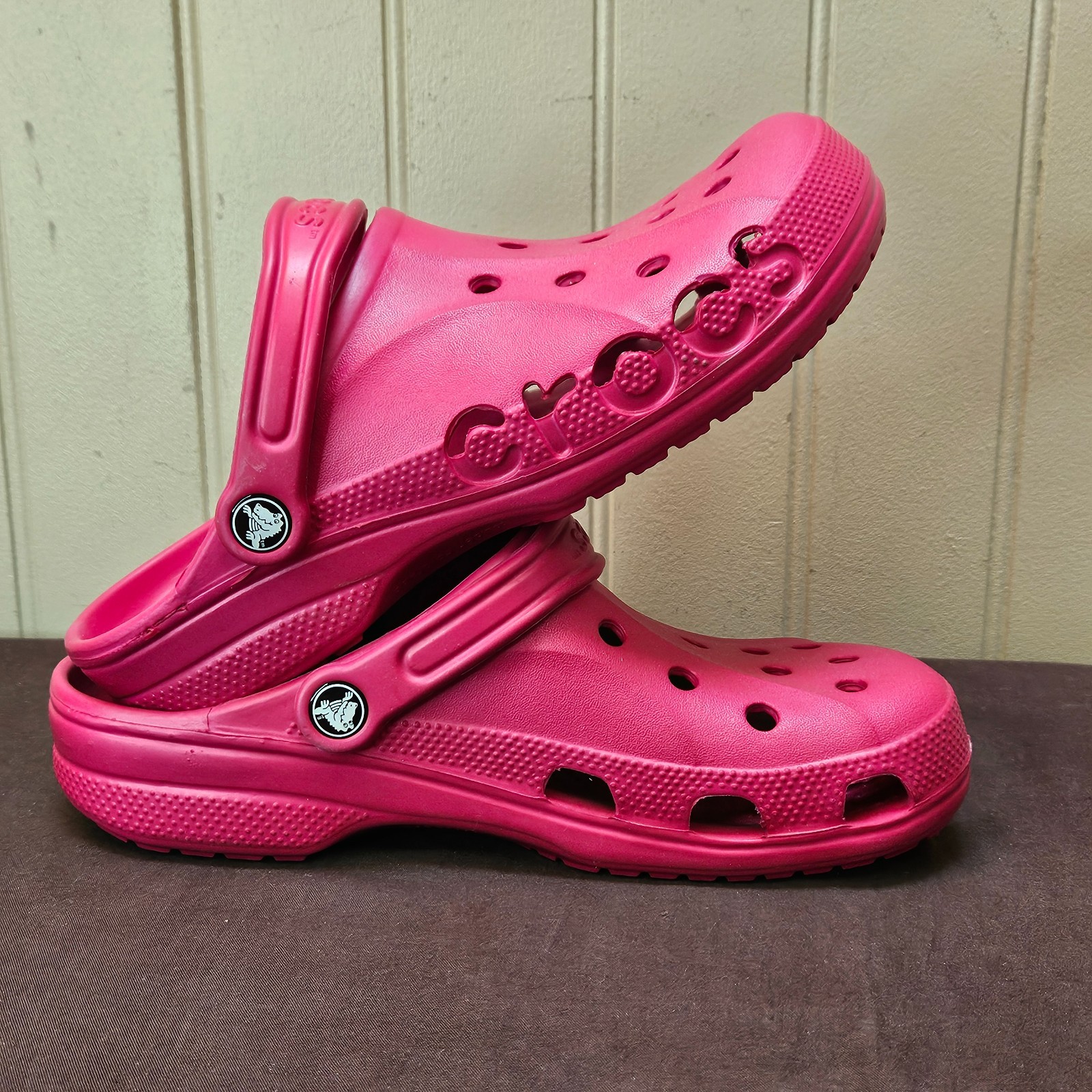 Crocs Adult Baya Clogs Pink-Raspberry Women’s SIZE 10 Men’s SIZE 8 NWT