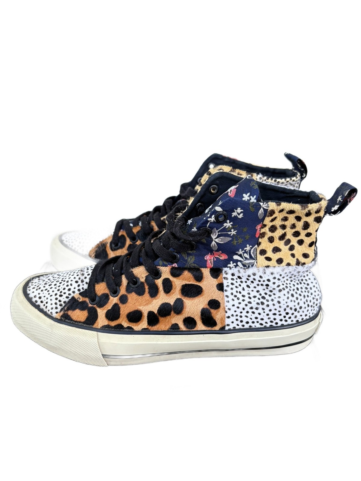 Desigual Shoes Beta Animal Print Women’s Leather Trainers Size 38