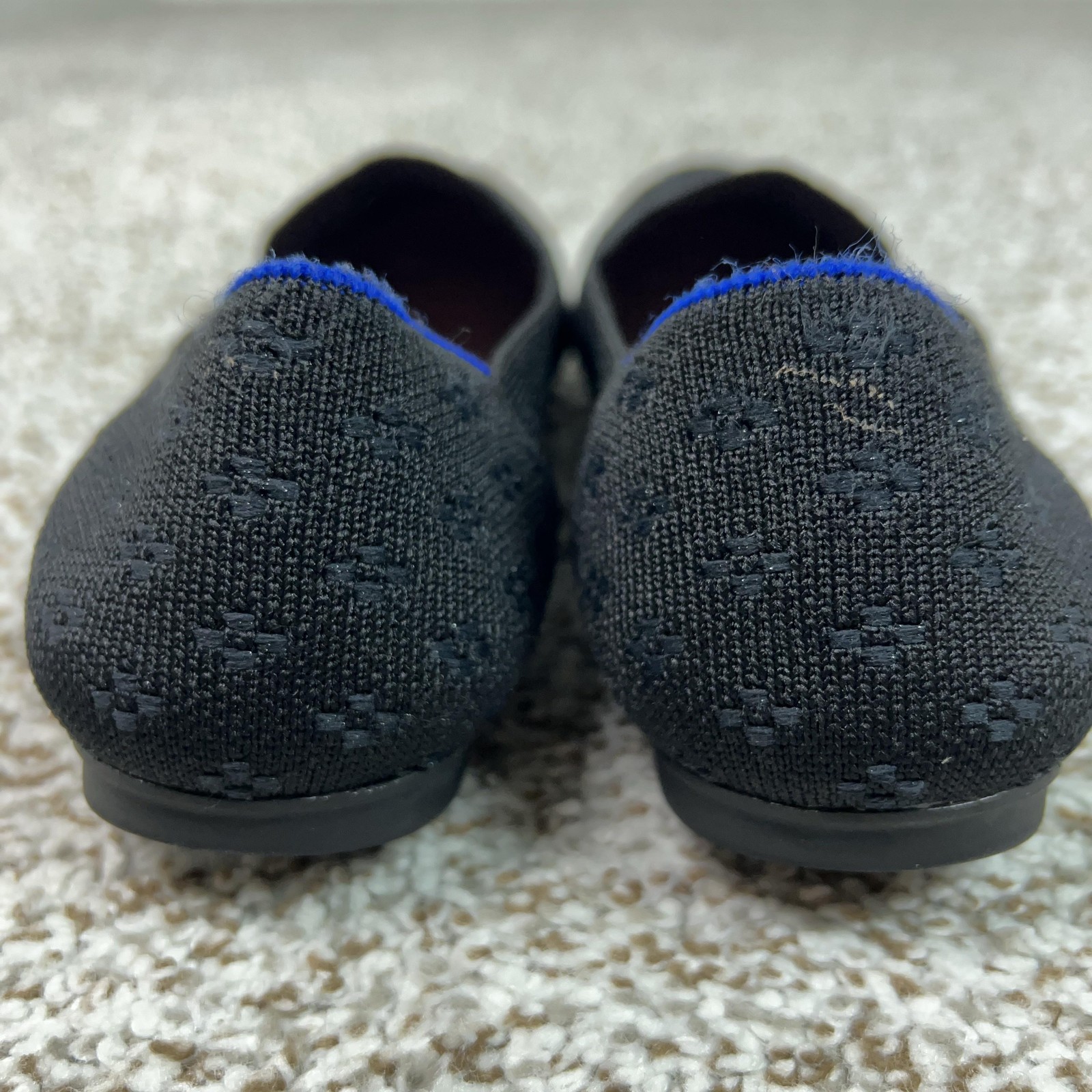 Rothys Shoes Womens Size 8.5 Black The Loafer Knit Flats Round Toe Casual Travel