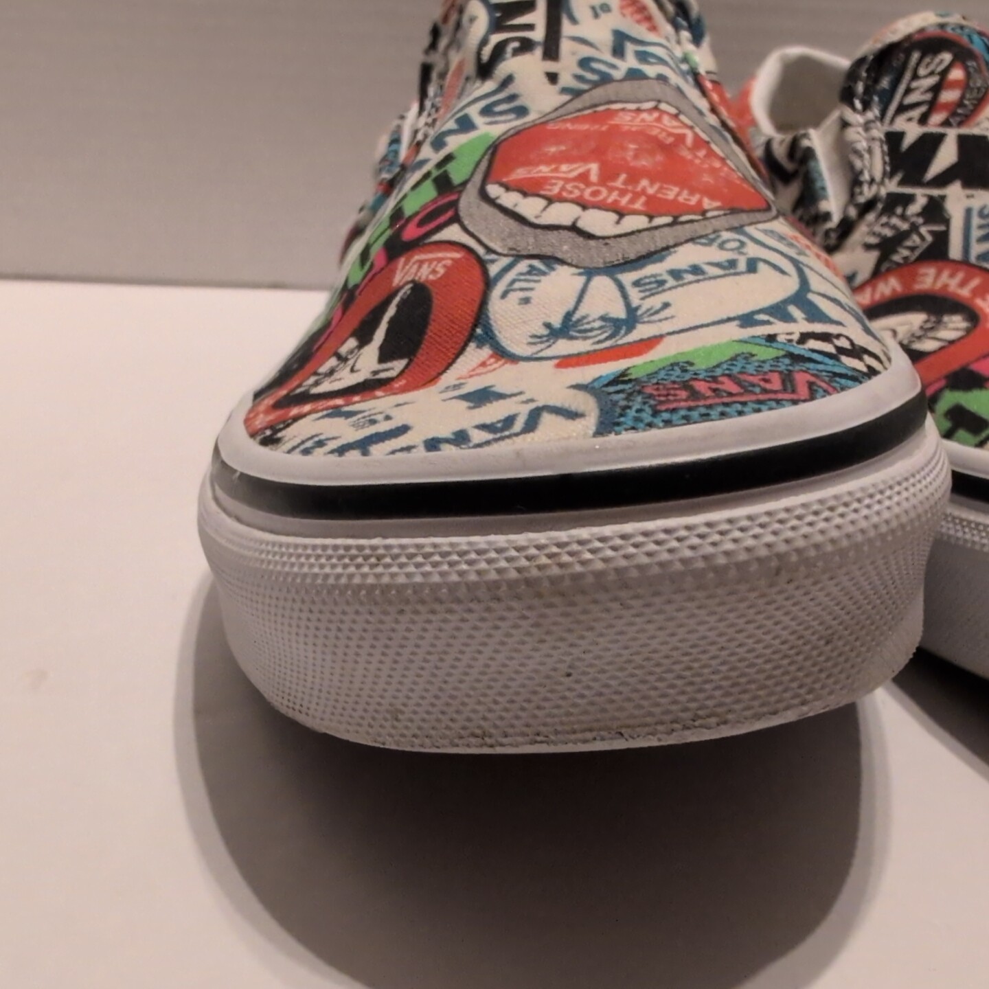 VANS Men’s 7 / Women’s Size 8.5 Classic Slip On Mash Up Stickers Print Graphics