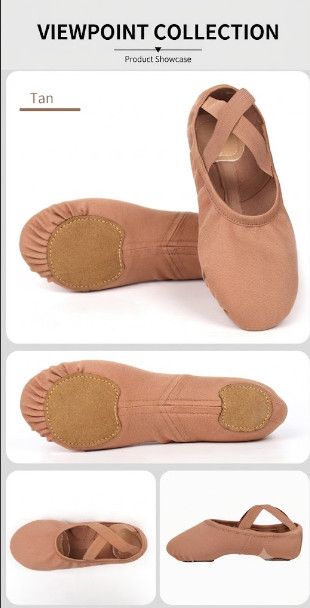 Stretch Canvas BALLET Shoes Split Sole DANCE Flats Yoga Gymnastics Girls WOMEN