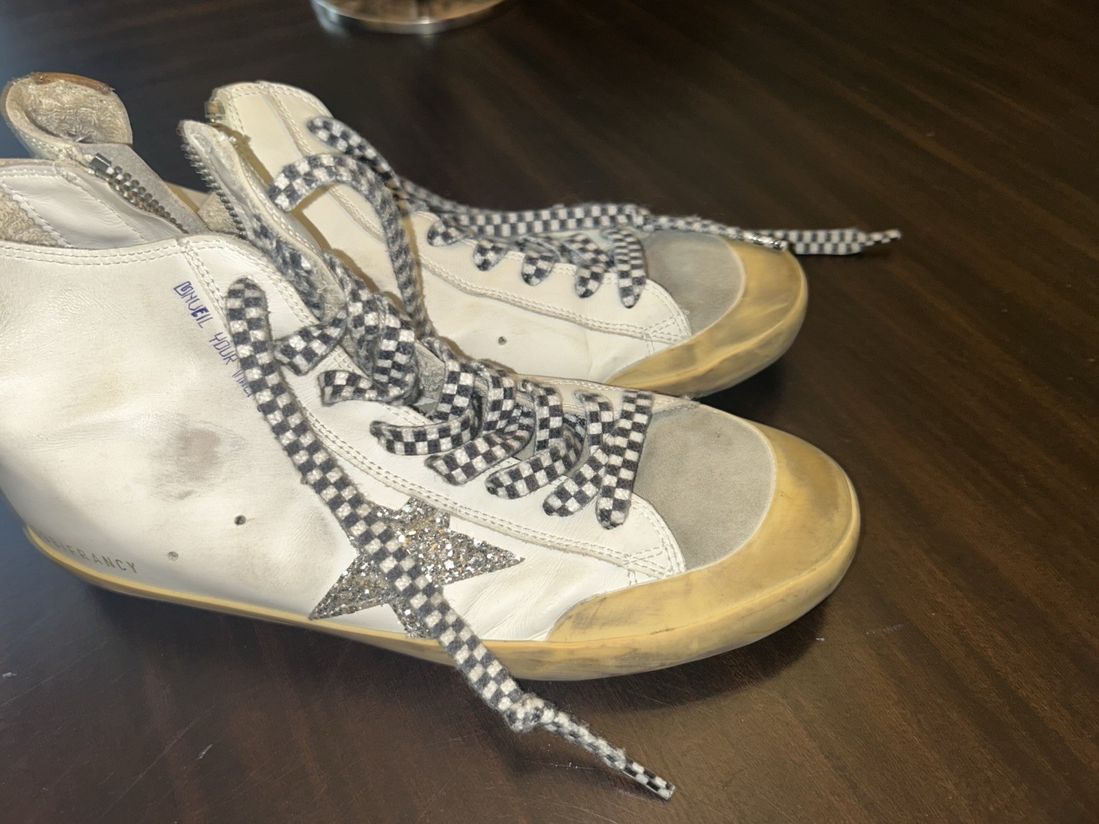 Golden Goose Francy Sneakers Size 38 White and Silver