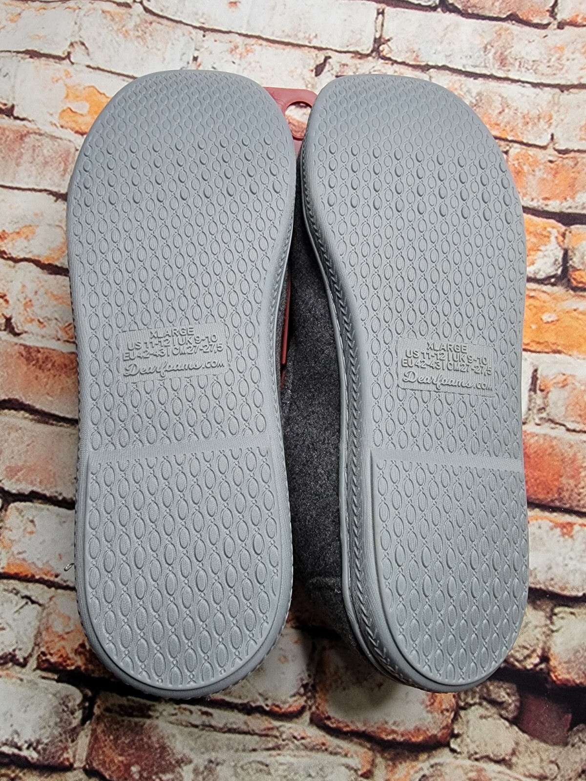 Women’s Dluxe Dearfoams Loafer Slippers Slip on Shoes Gray Size XL 11 12 11/12