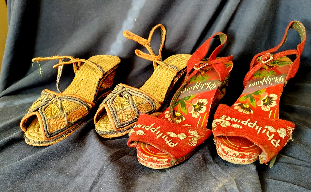 M VINTAGE 1950S SANDAL SHOES (2) PAIR THE PHILIPPINES