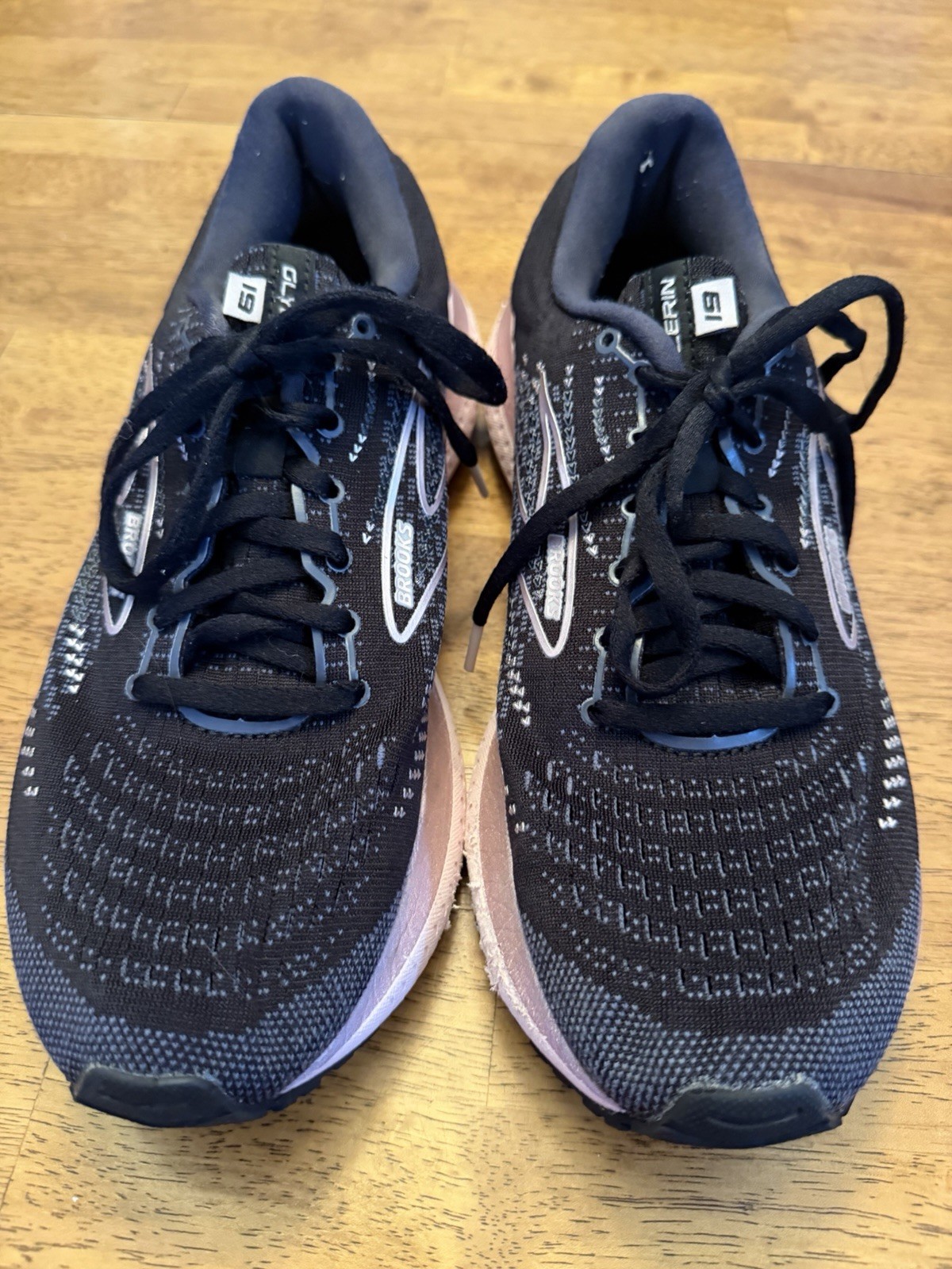 Brooks Womens Glycerin 19 Black/Ombre/Metallic Running Shoes Size 10