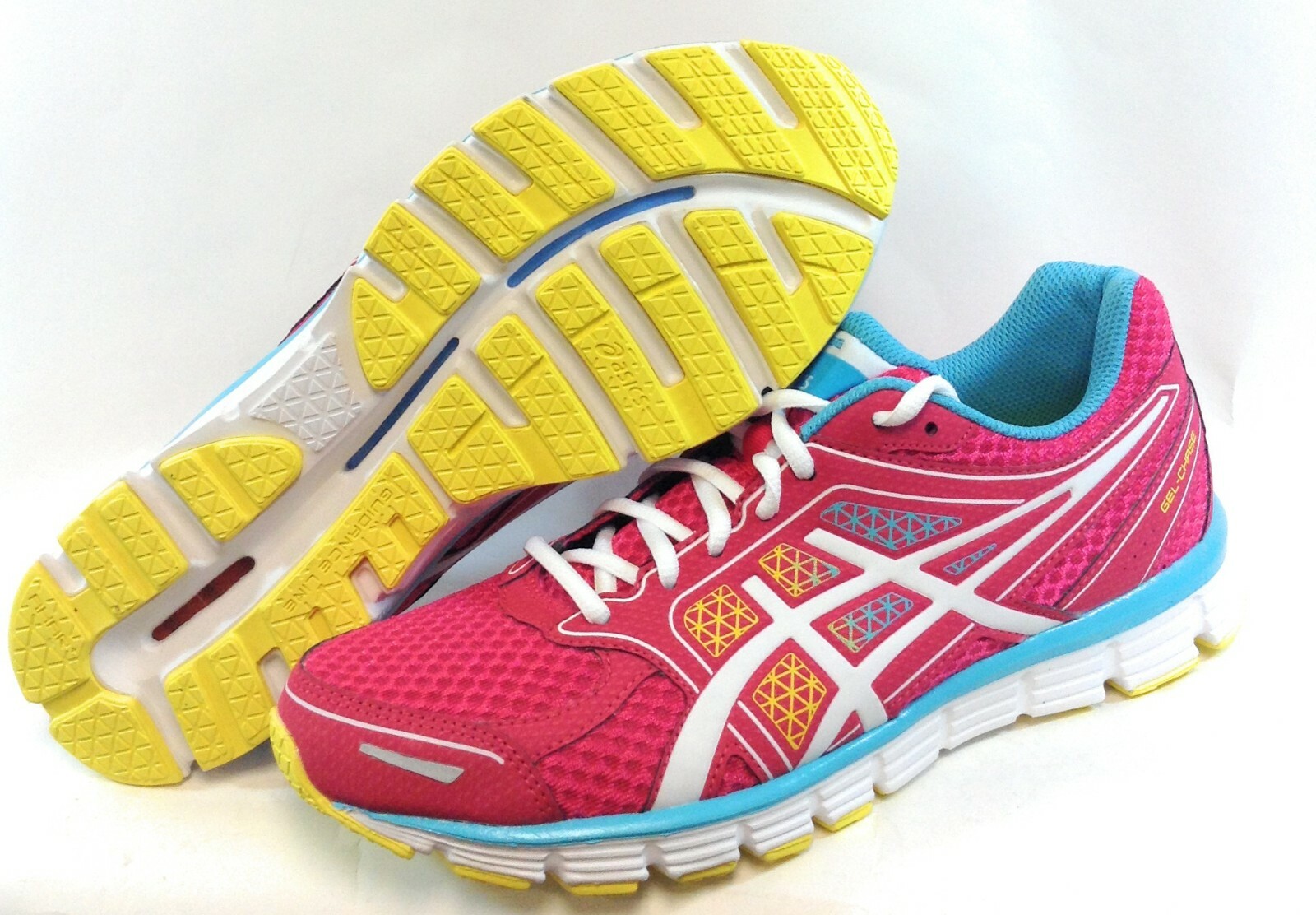 Womens Asics Gel Chase T3A7Q 2101 Teaberry Pink White Aqua Sneakers Shoes