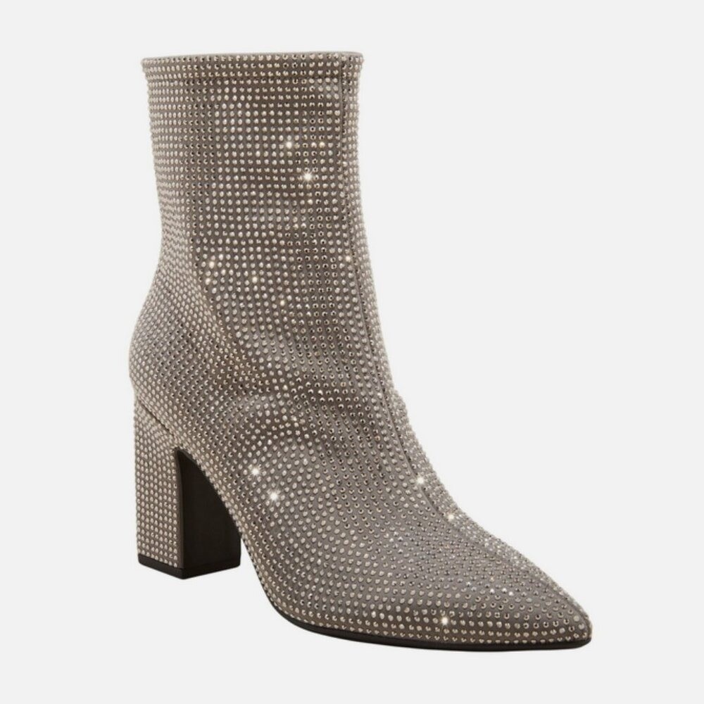 Women’s Cassidy Rhinestone Ankle Boots – A New Day Silver 8.5