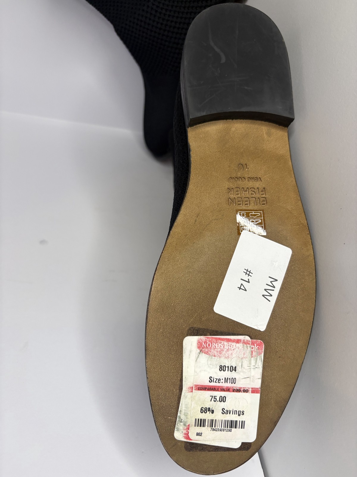 Eileen Fisher Stretch Rack Knit Sock Ankle Bootie Women’s Size 10 Round Toe