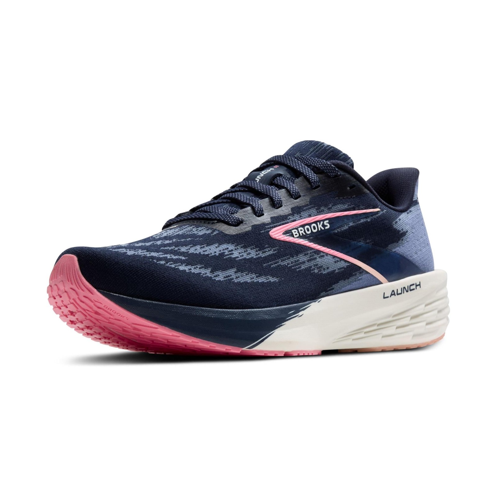 Brooks Womens’ Launch11 Road Running Shoes – Peacoat/Blue/Peach